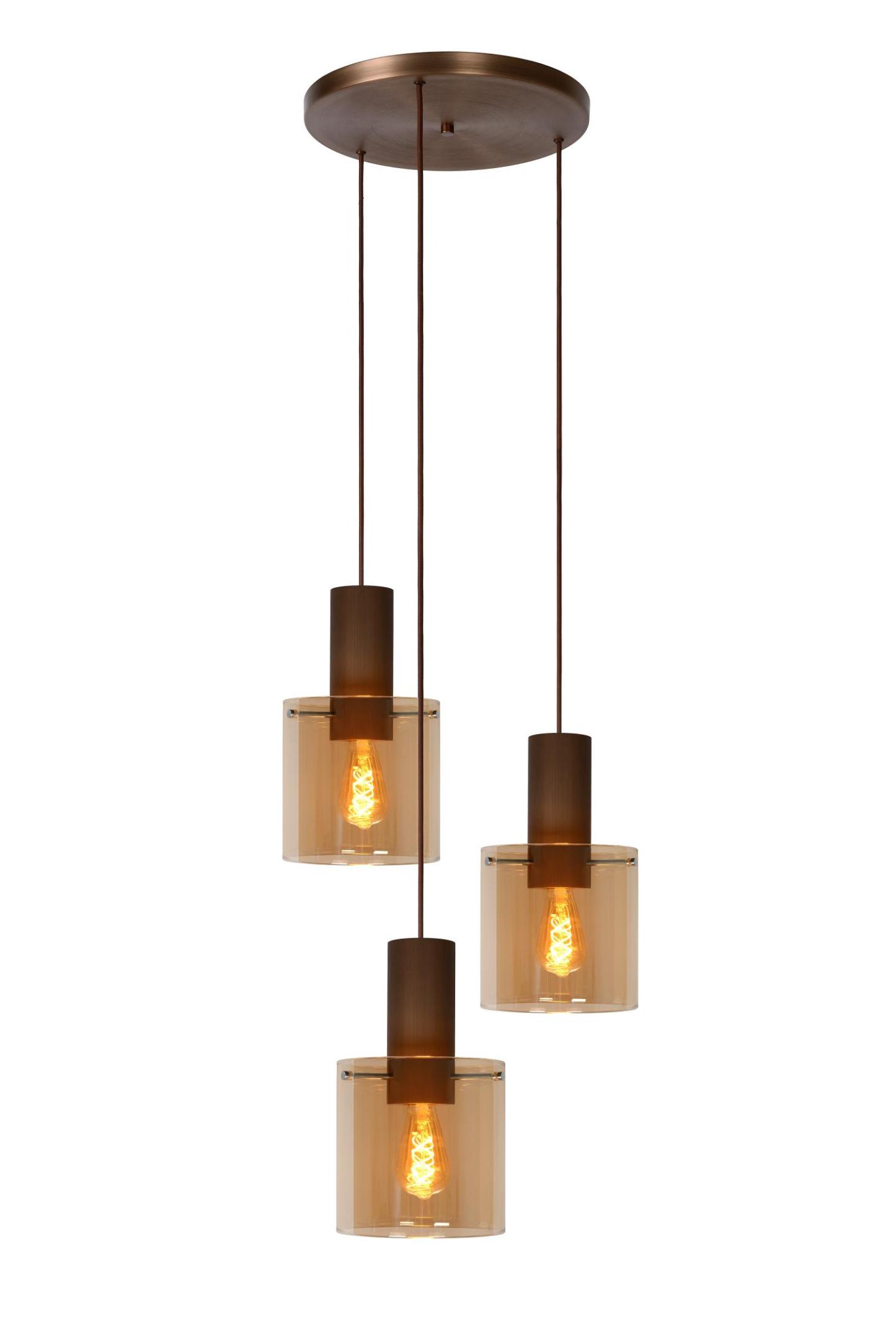 Toledo Ceiling Lights - Dark Copper/Smoked Amber