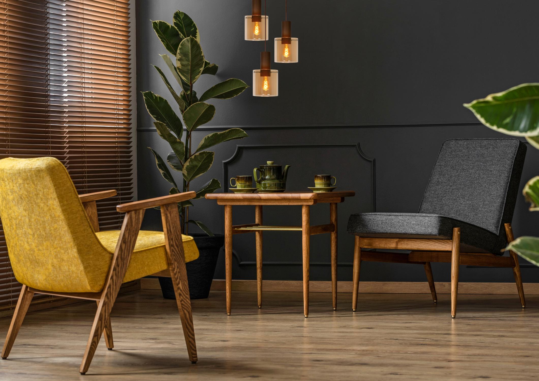 Toledo Ceiling Lights - Dark Copper/Smoked Amber