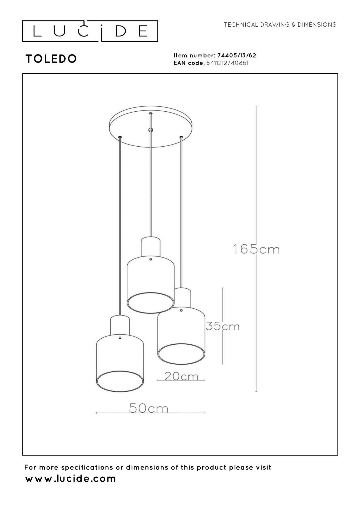 Toledo Ceiling Lights - Dark Copper/Smoked Amber