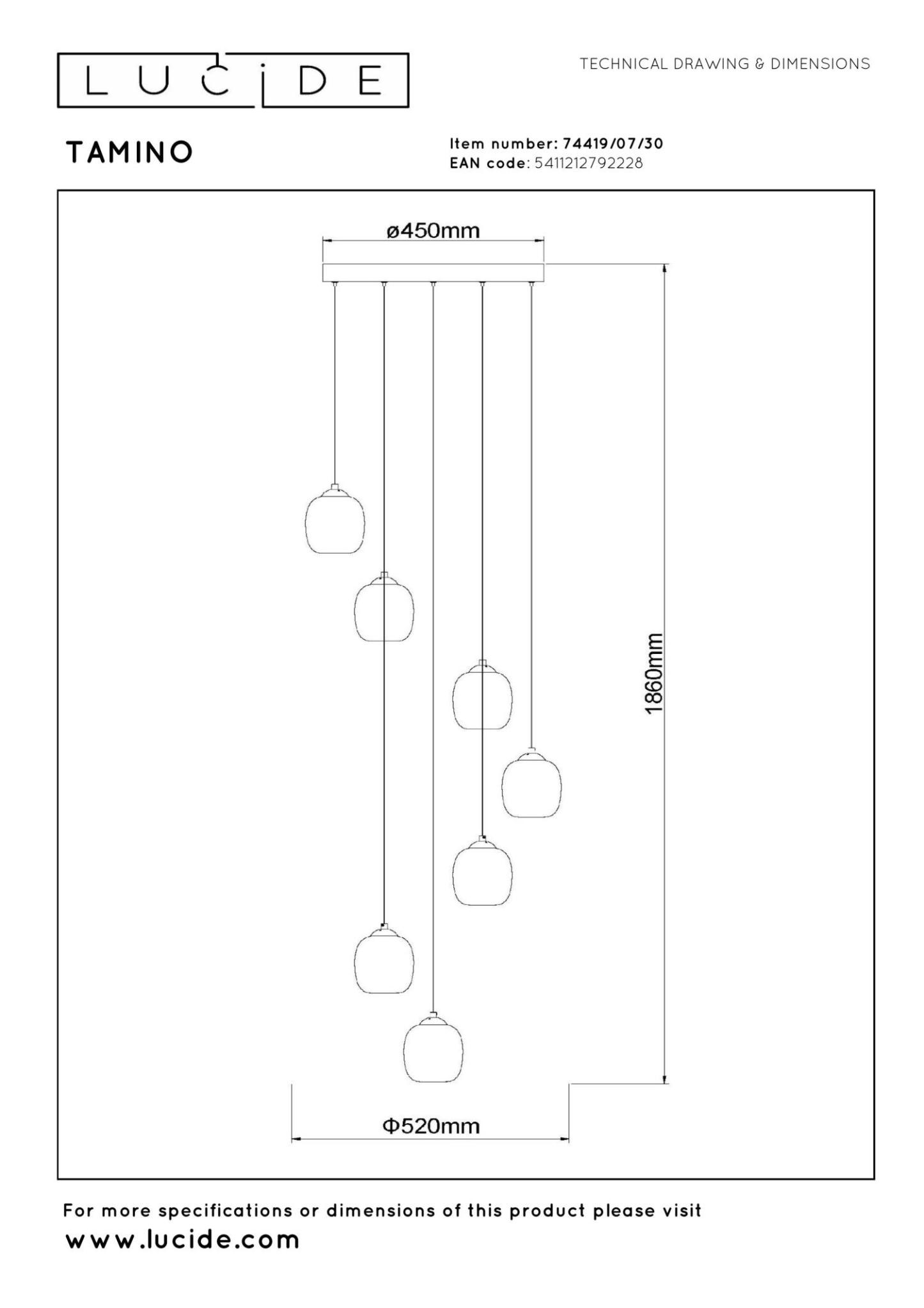 Tamino Ceiling Lights - Matt Black/Smoked Grey