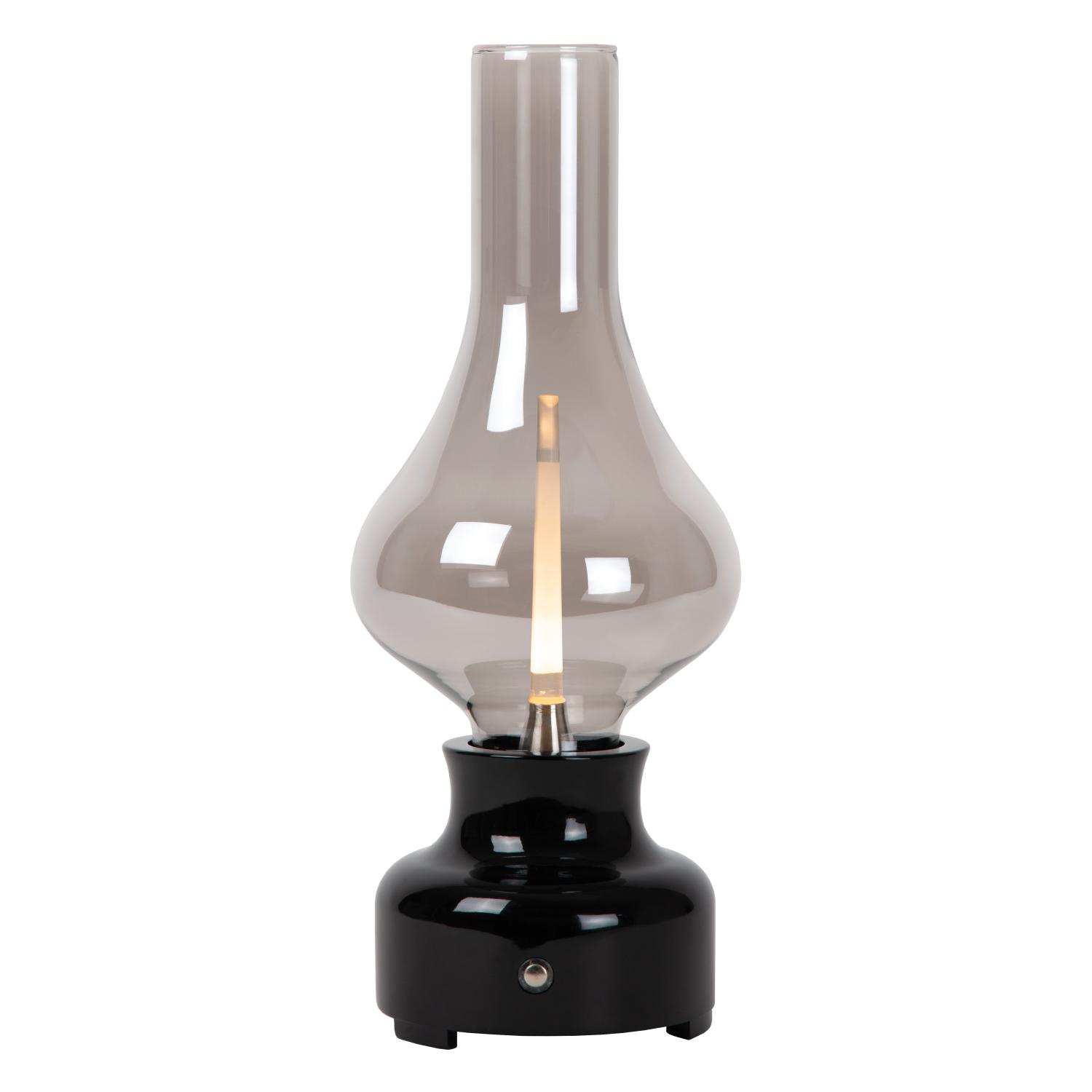 Jason Table Lamp - Matt Black/Smoked Grey