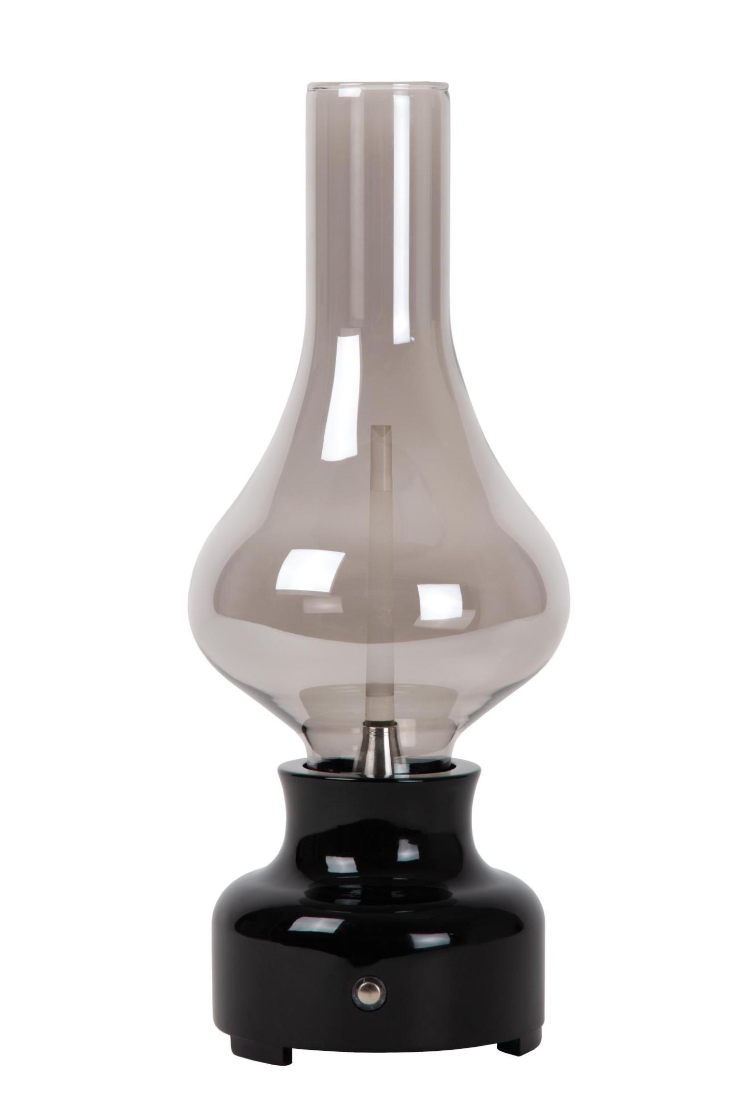 Jason Table Lamp - Matt Black/Smoked Grey