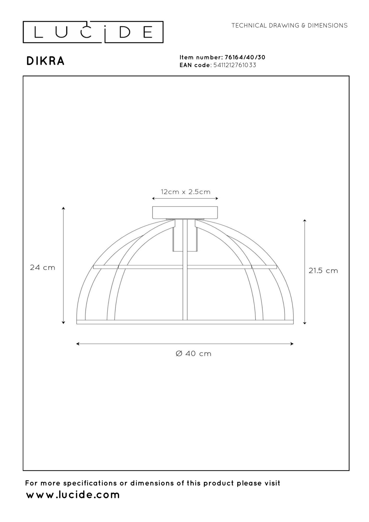 Dikra Ceiling Lights - Matt Black