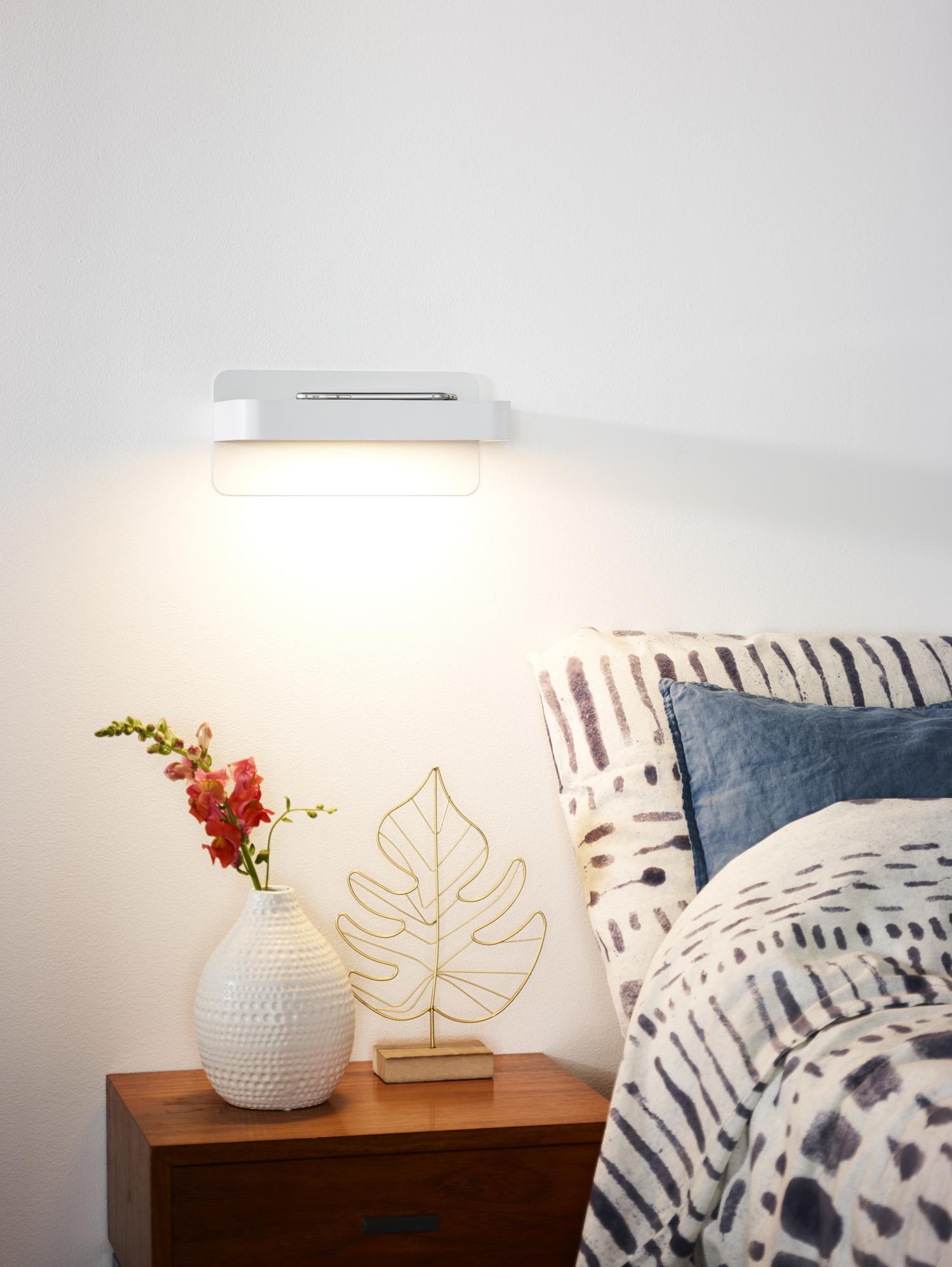 Atkin Wall Lights - Matt Black/Opal