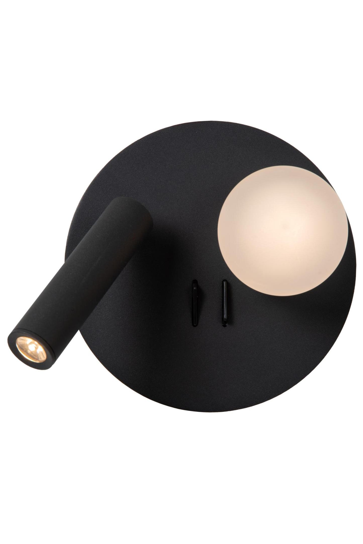 Matiz Wall Lights - Matt Black/Opal