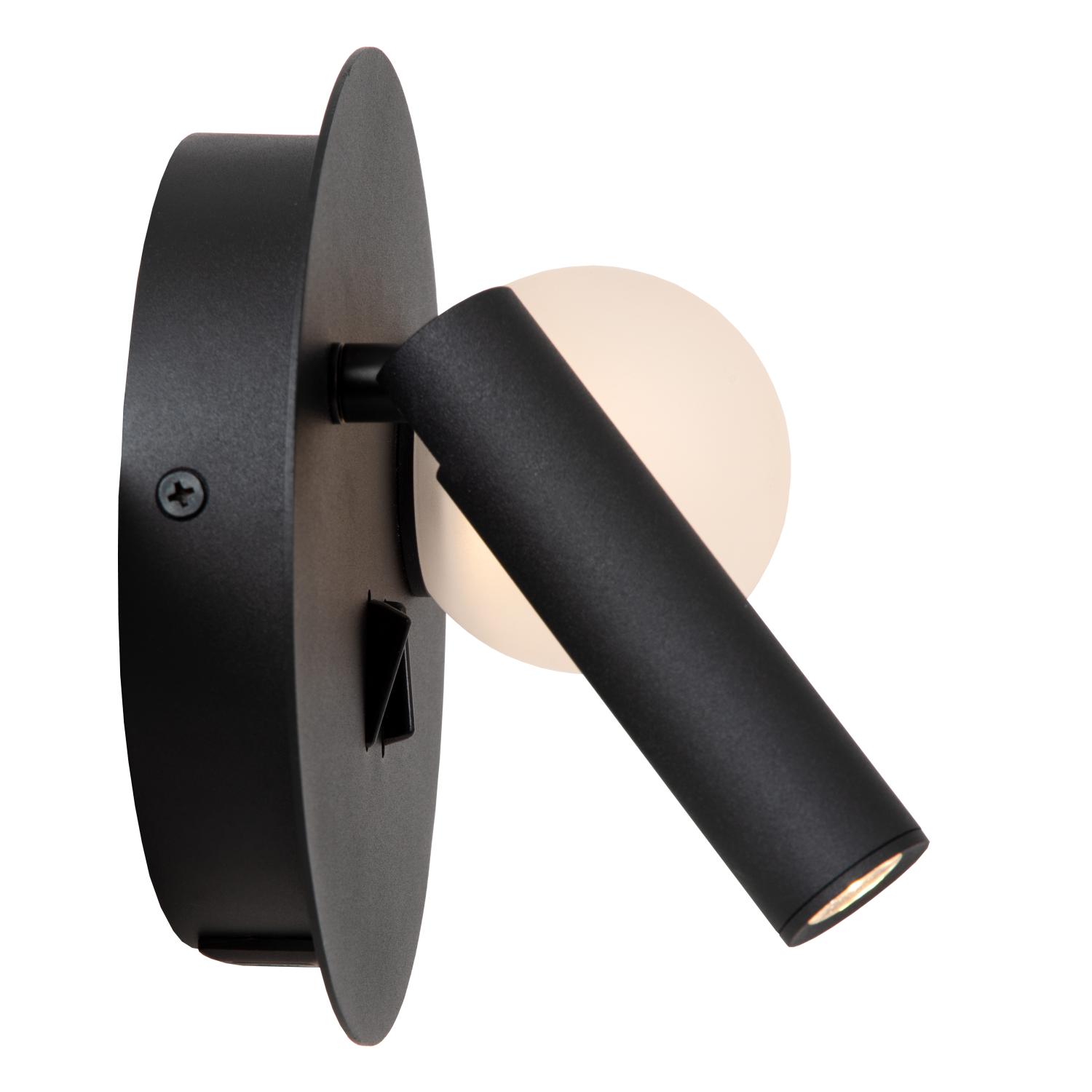 Matiz Wall Lights - Matt Black/Opal