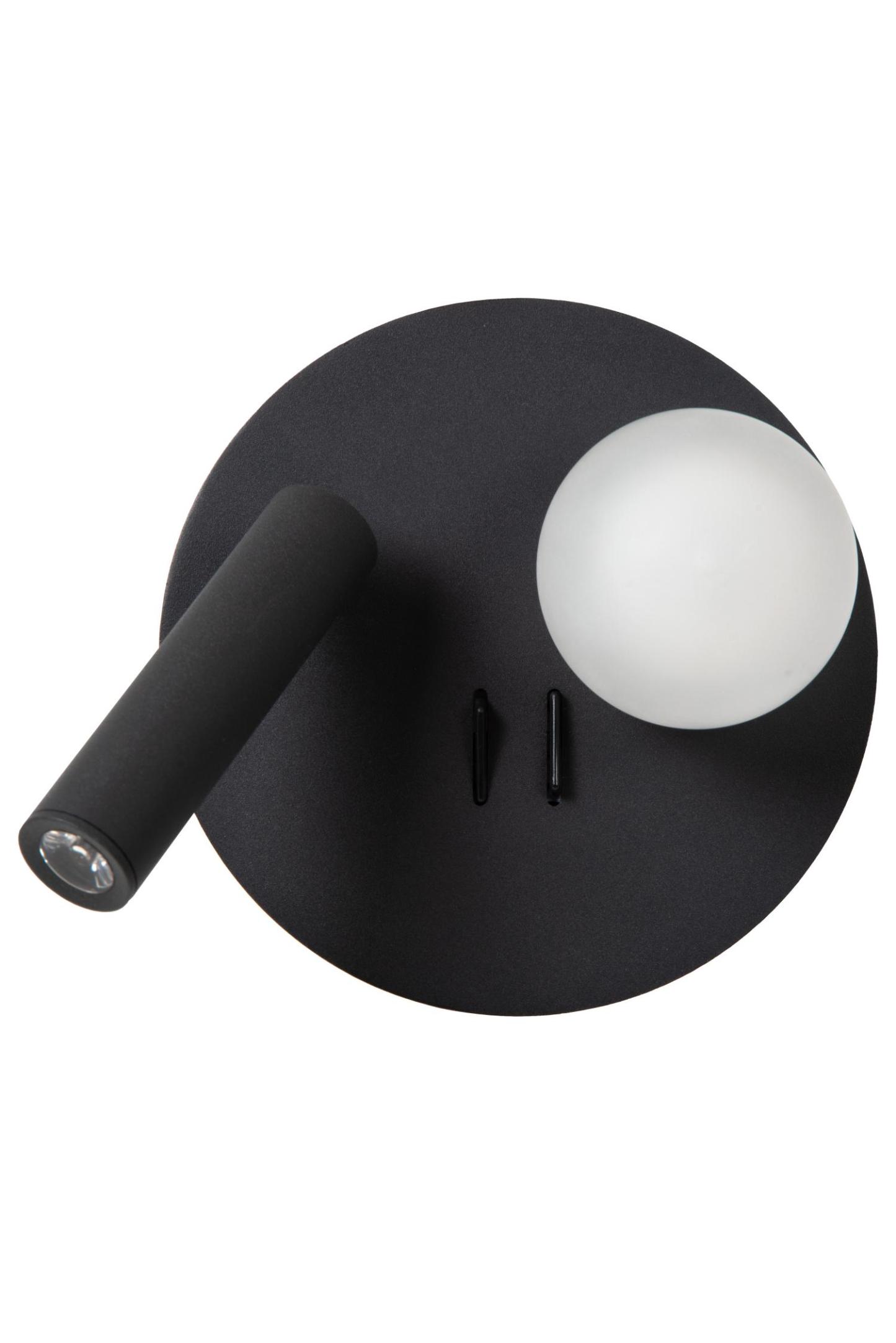Matiz Wall Lights - Matt Black/Opal