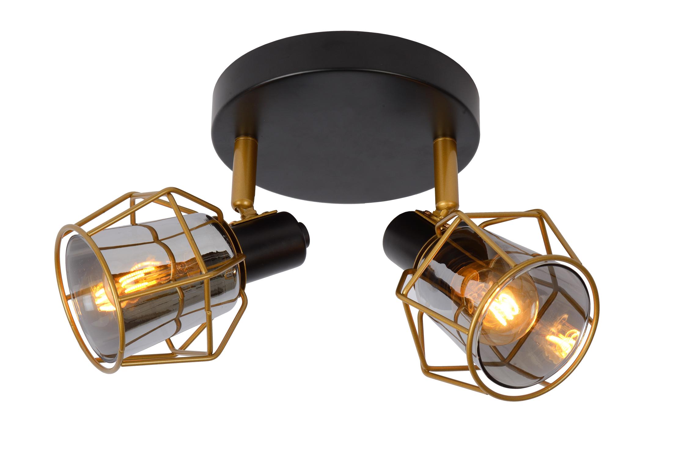 Nila Ceiling Lights - Matt Black/Smoked Grey