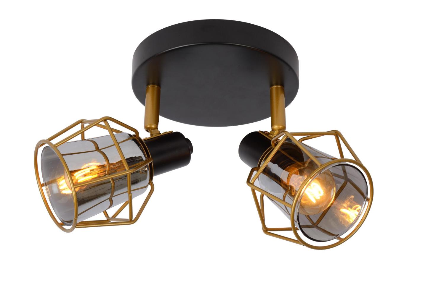 Nila Ceiling Lights - Matt Black/Smoked Grey