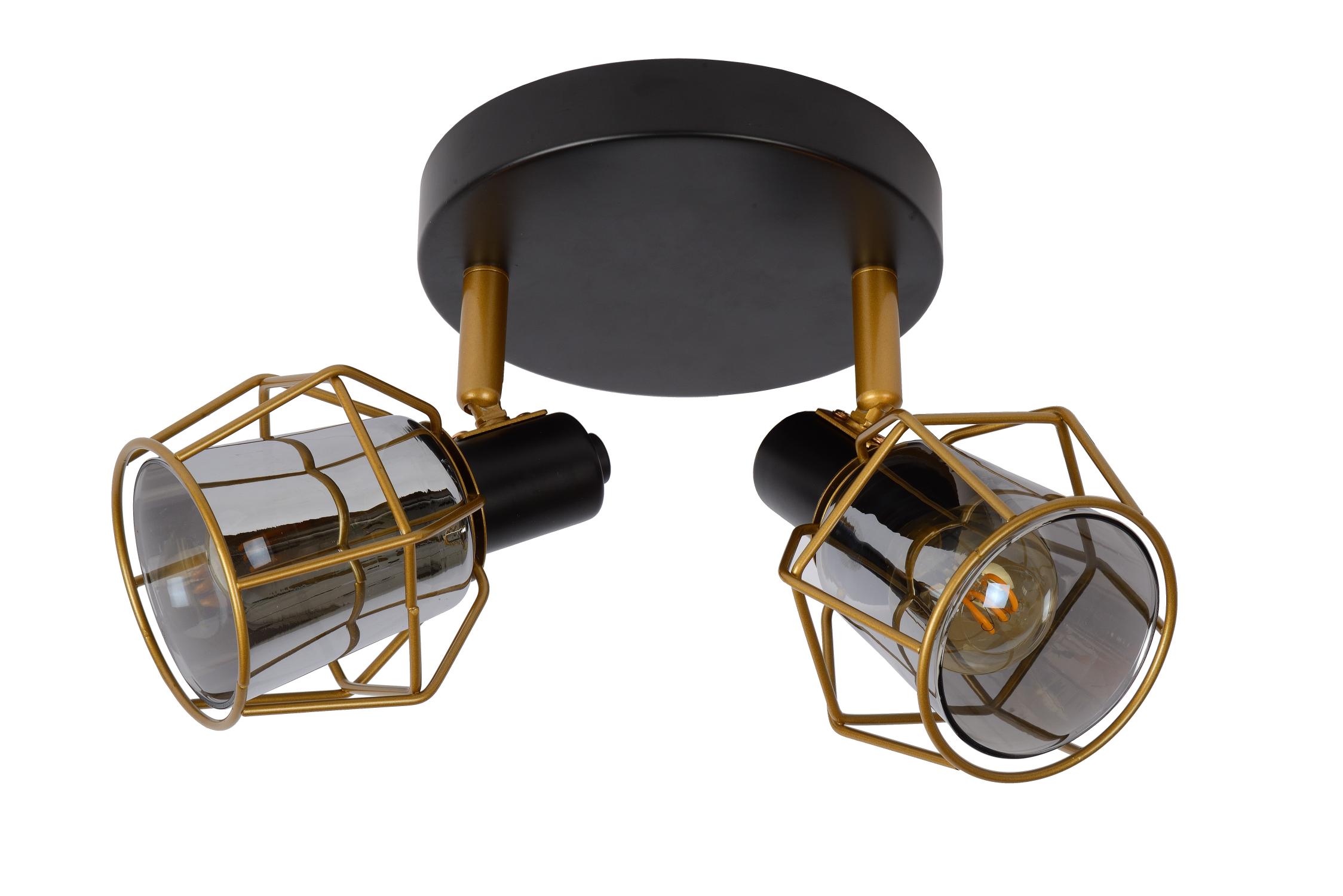 Nila Ceiling Lights - Matt Black/Smoked Grey