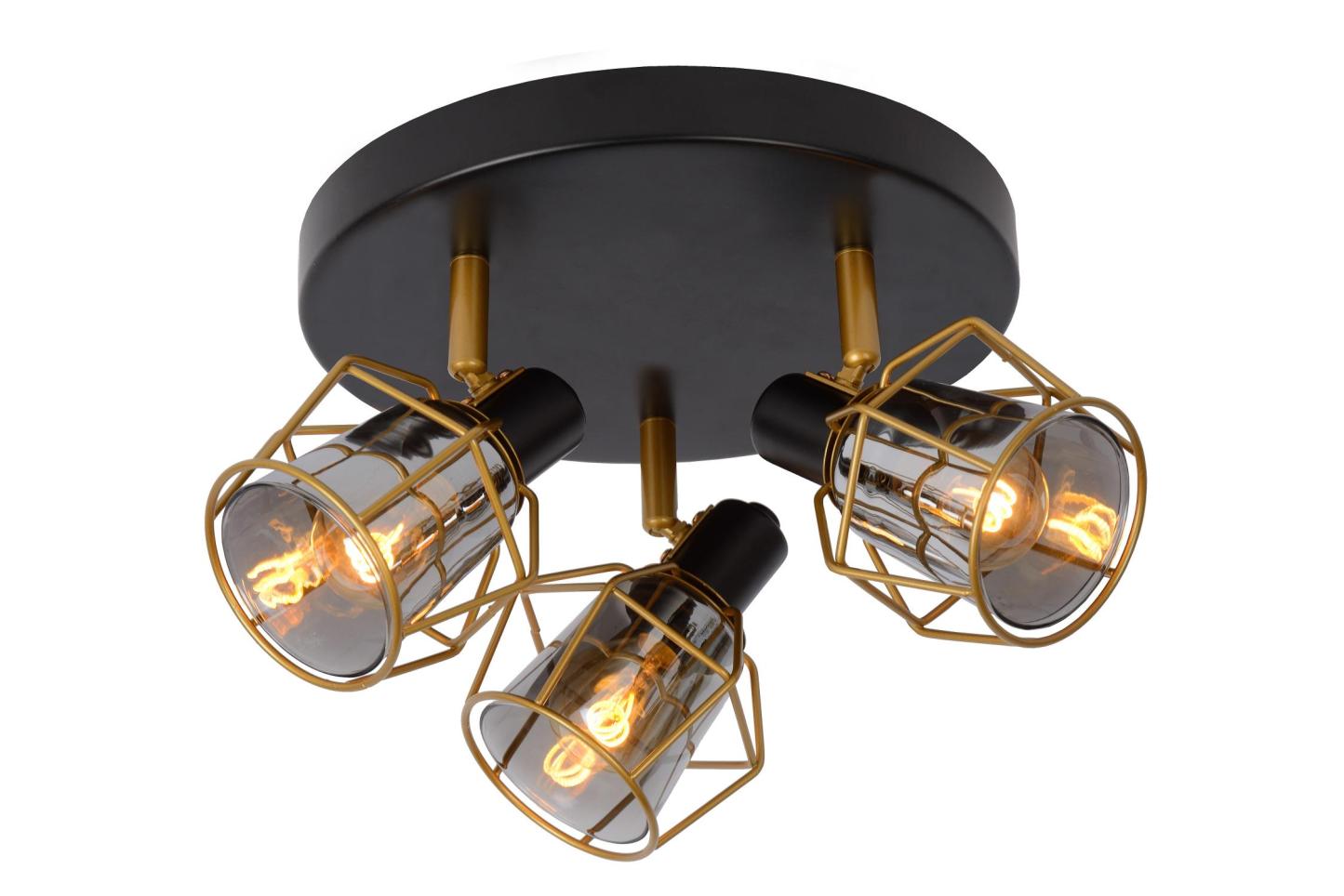 Nila Ceiling Lights - Matt Black/Smoked Grey