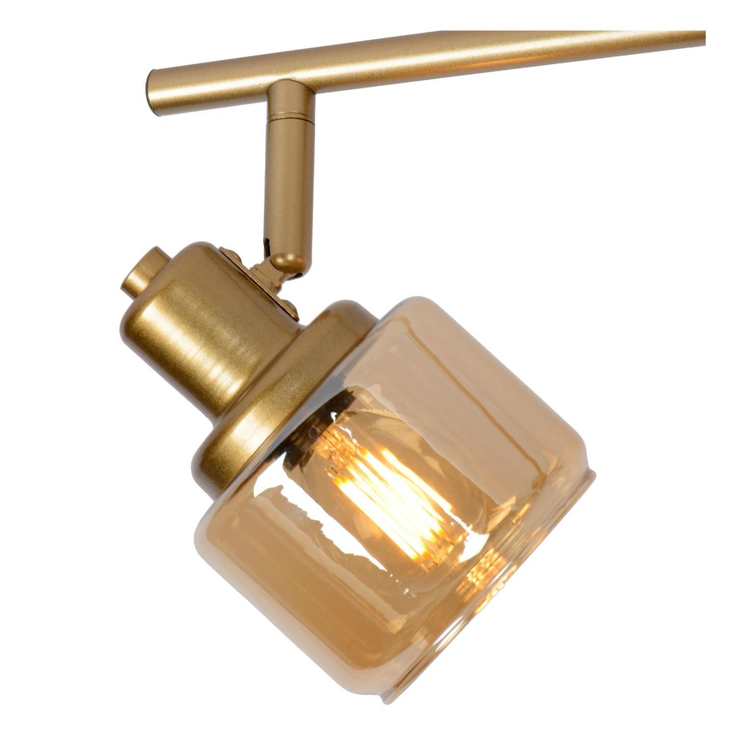 Bjorn Ceiling Lights - Brushed Gold/Smoked Amber