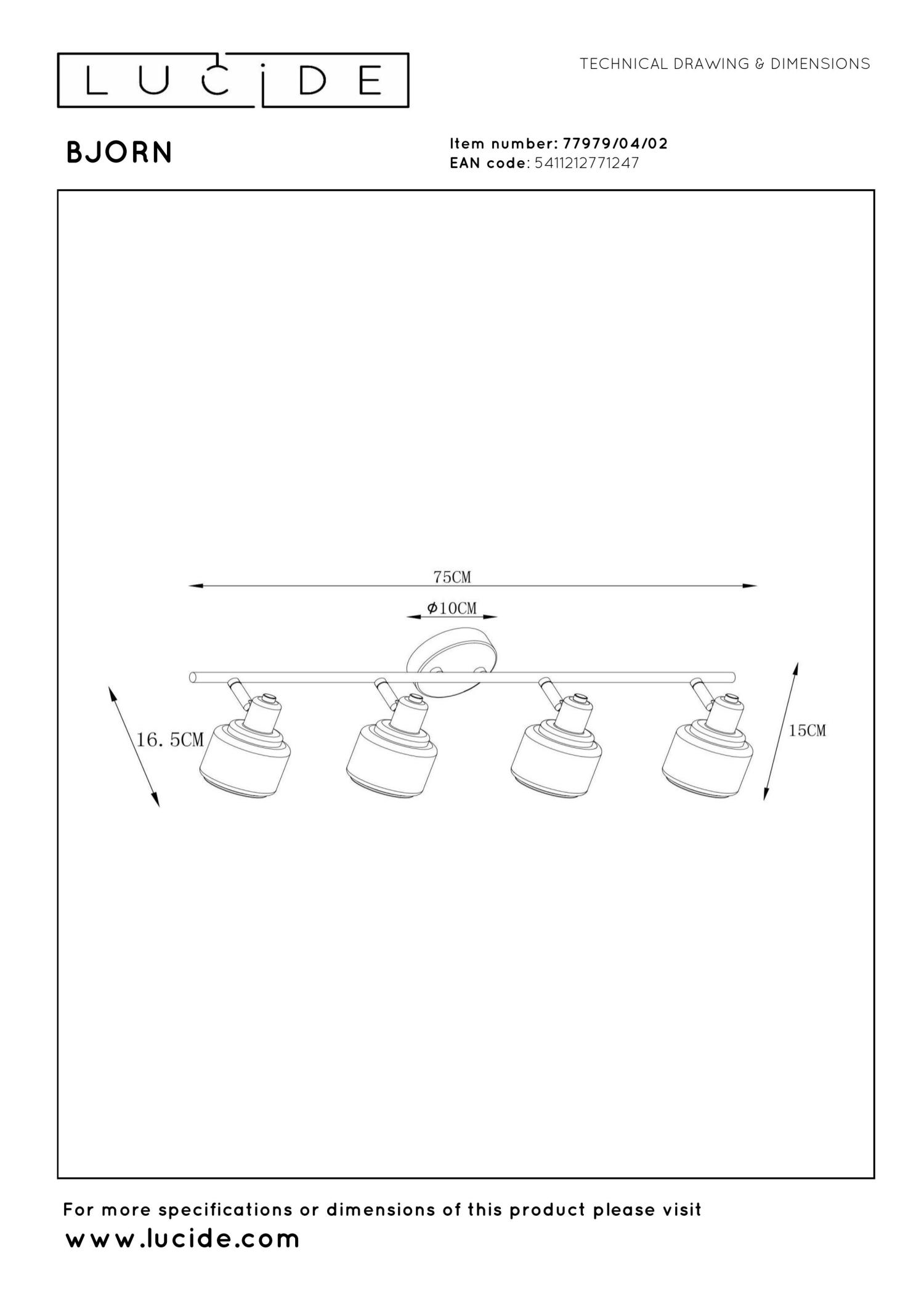 Bjorn Ceiling Lights - Brushed Gold/Smoked Amber