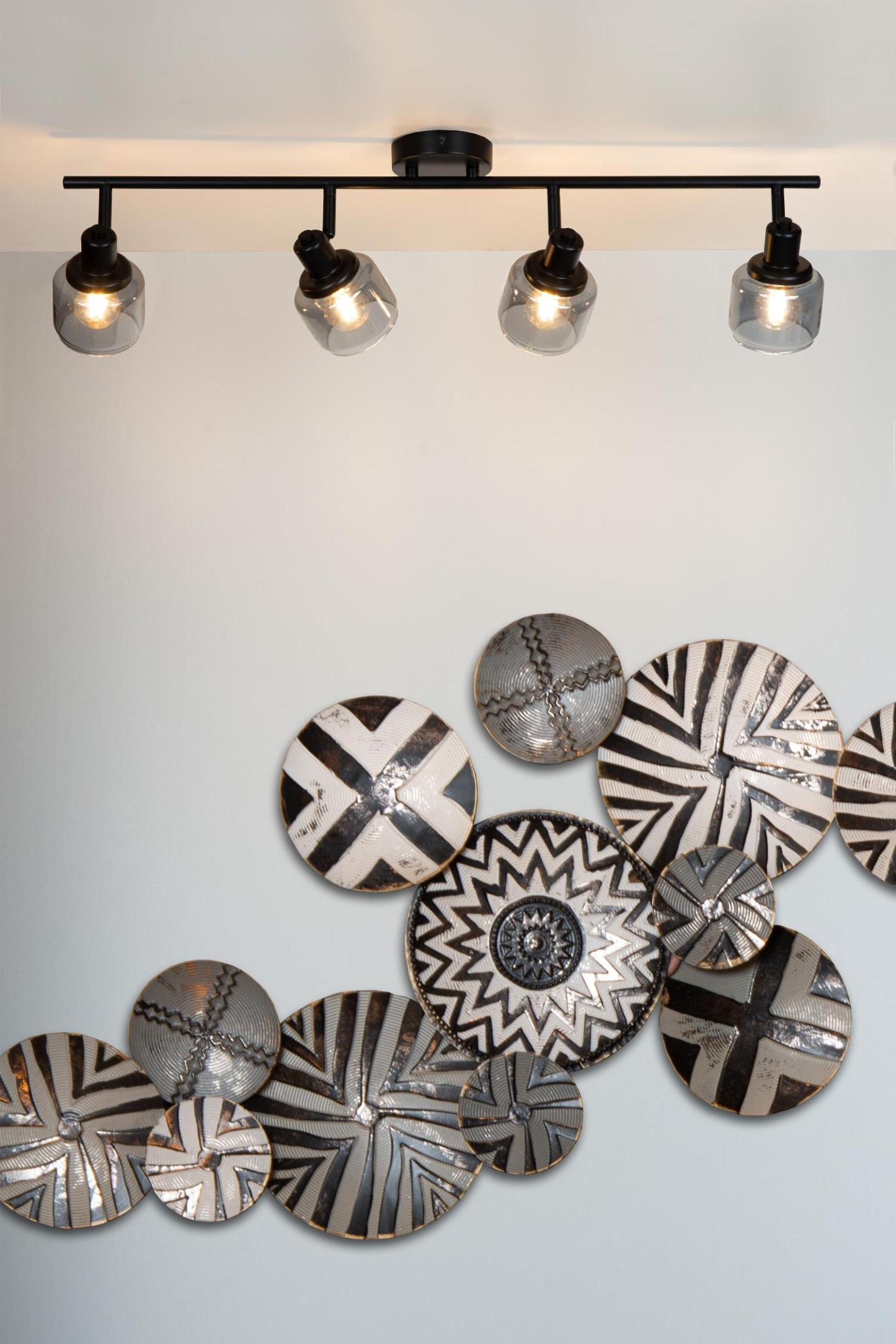 Bjorn Ceiling Lights - Brushed Gold/Smoked Amber