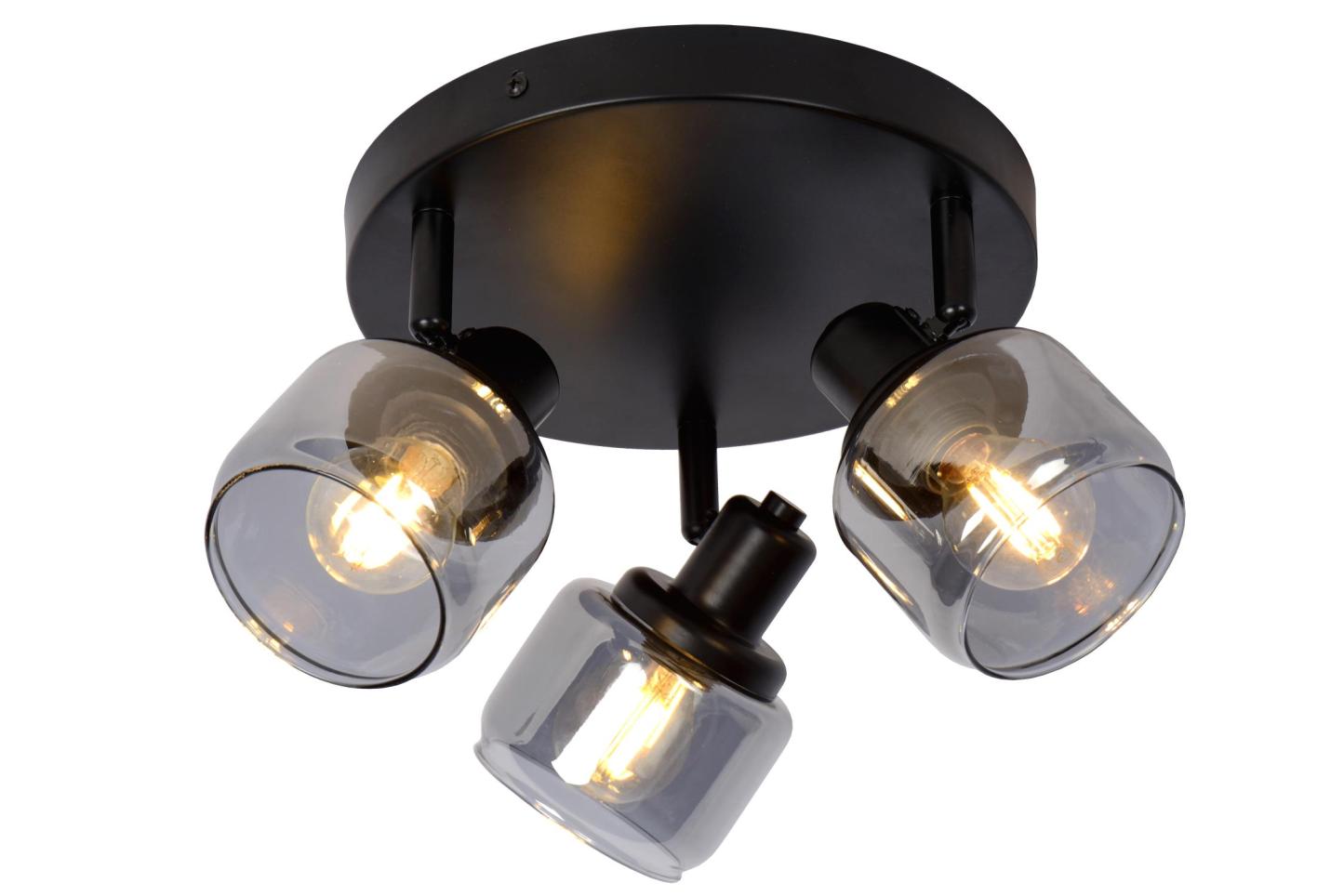 Bjorn Ceiling Lights - Brushed Gold/Smoked Amber