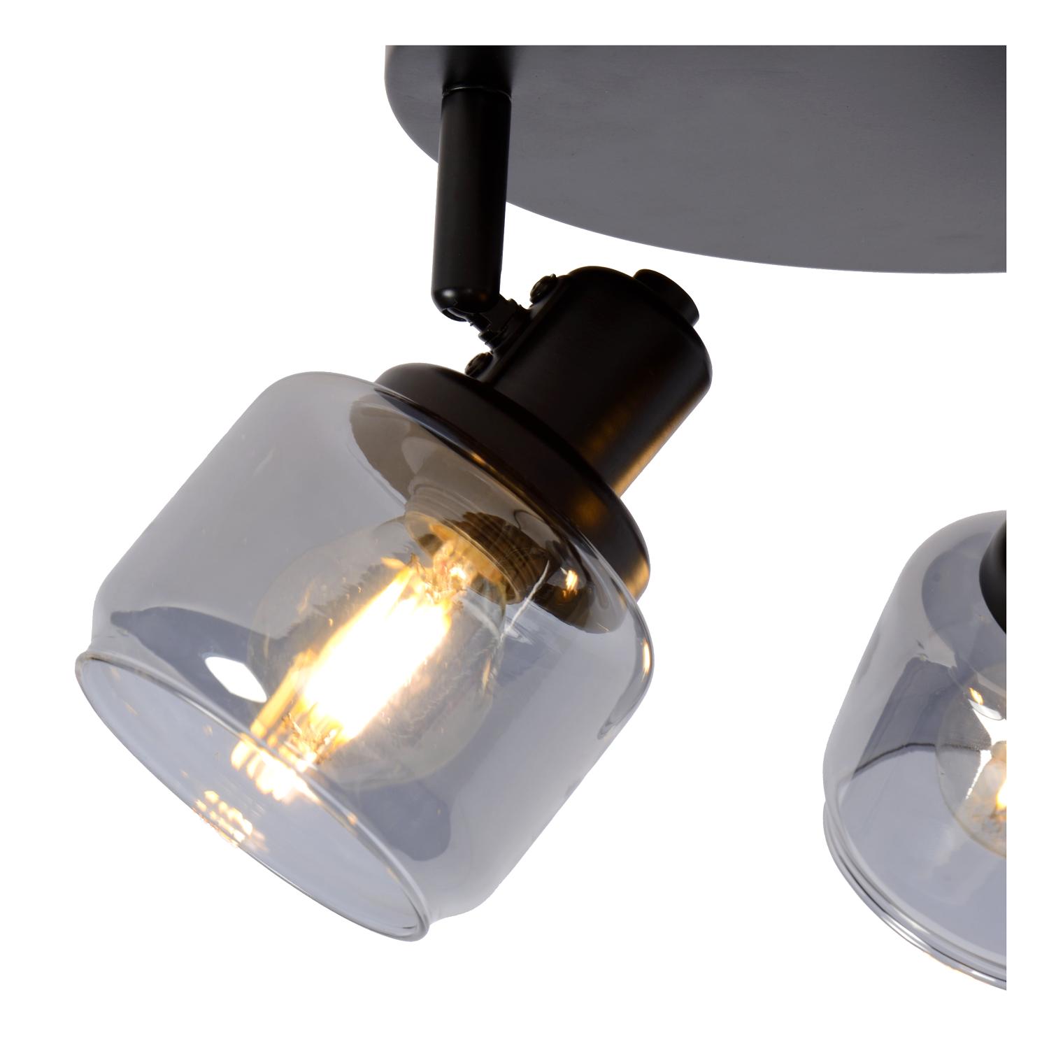 Bjorn Ceiling Lights - Brushed Gold/Smoked Amber