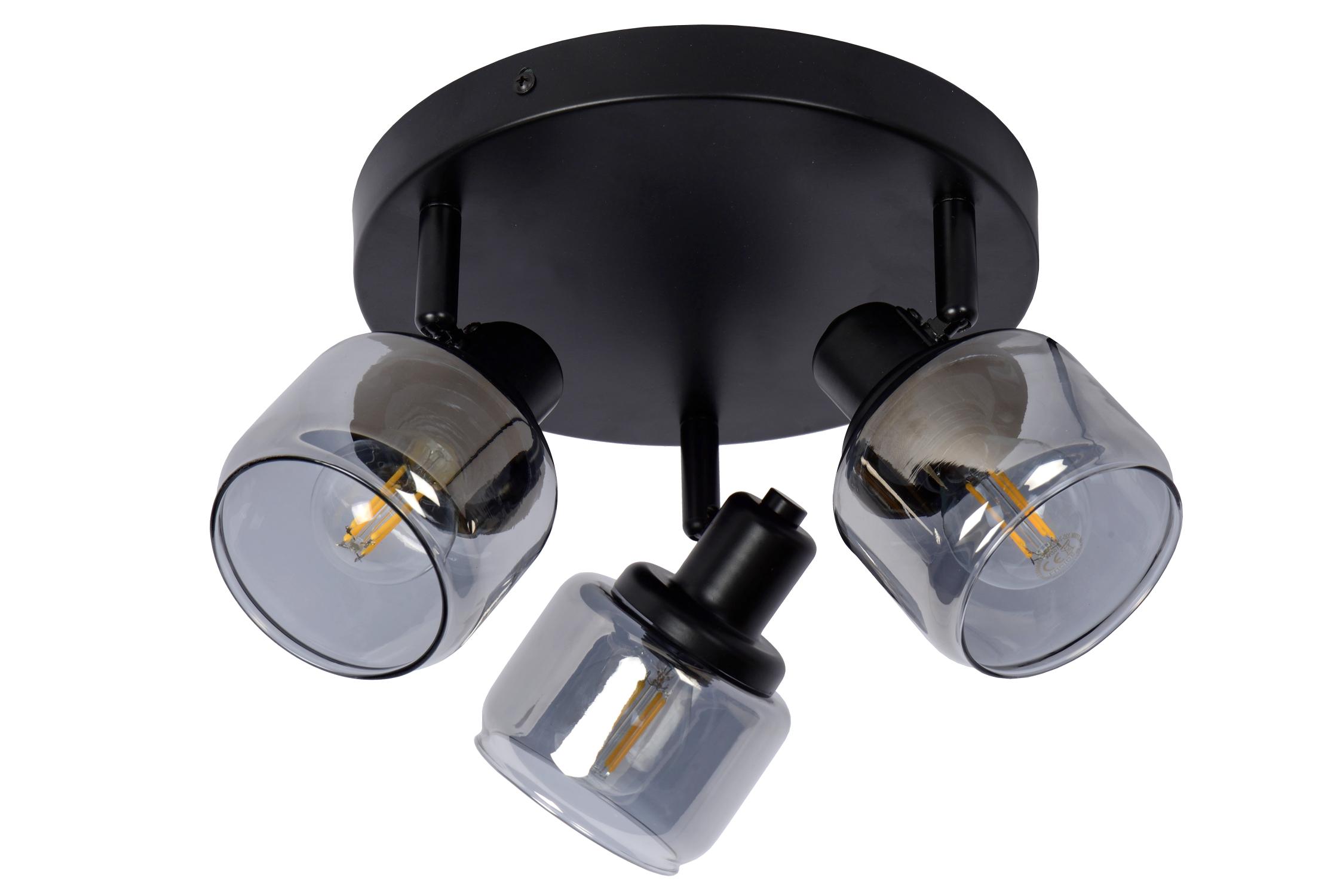 Bjorn Ceiling Lights - Brushed Gold/Smoked Amber