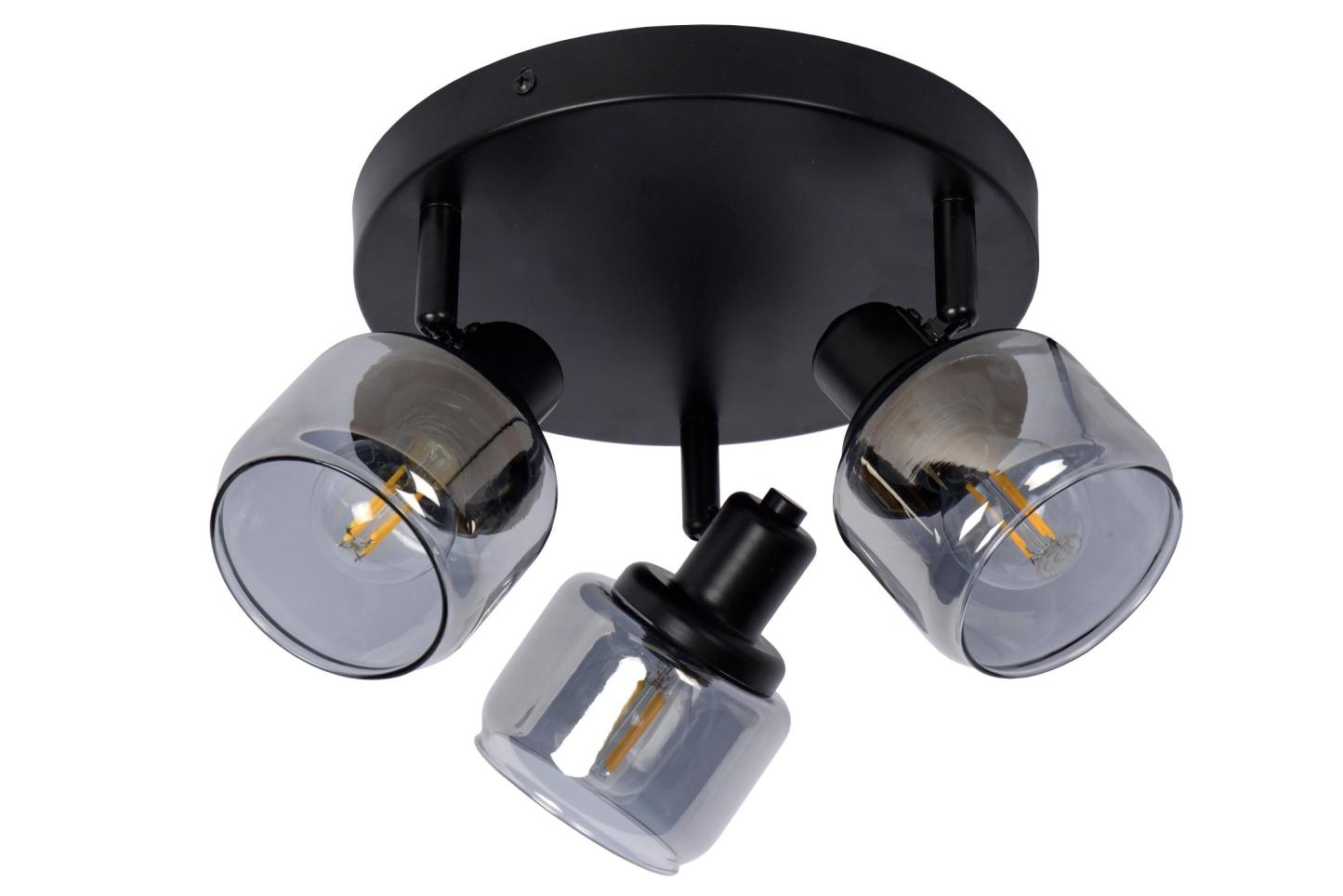Bjorn Ceiling Lights - Brushed Gold/Smoked Amber