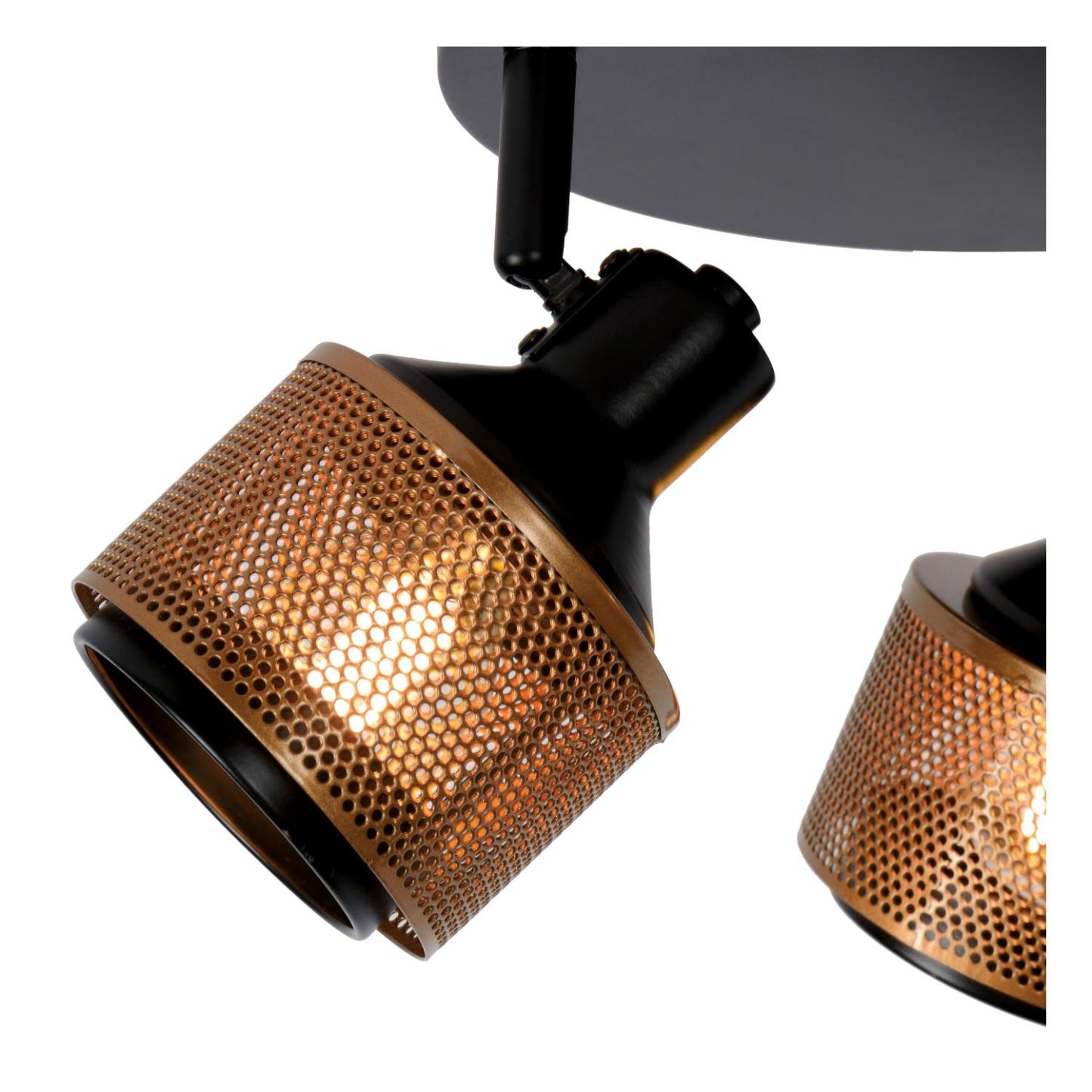 Rafa Ceiling Lights - Matt Black/Brushed Brass