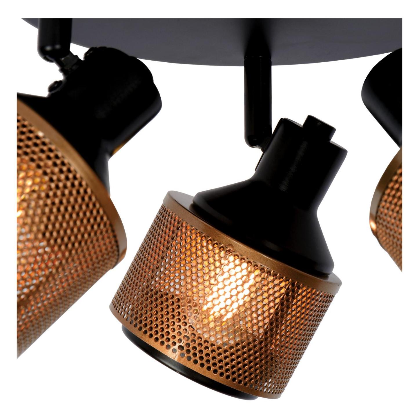 Rafa Ceiling Lights - Matt Black/Brushed Brass