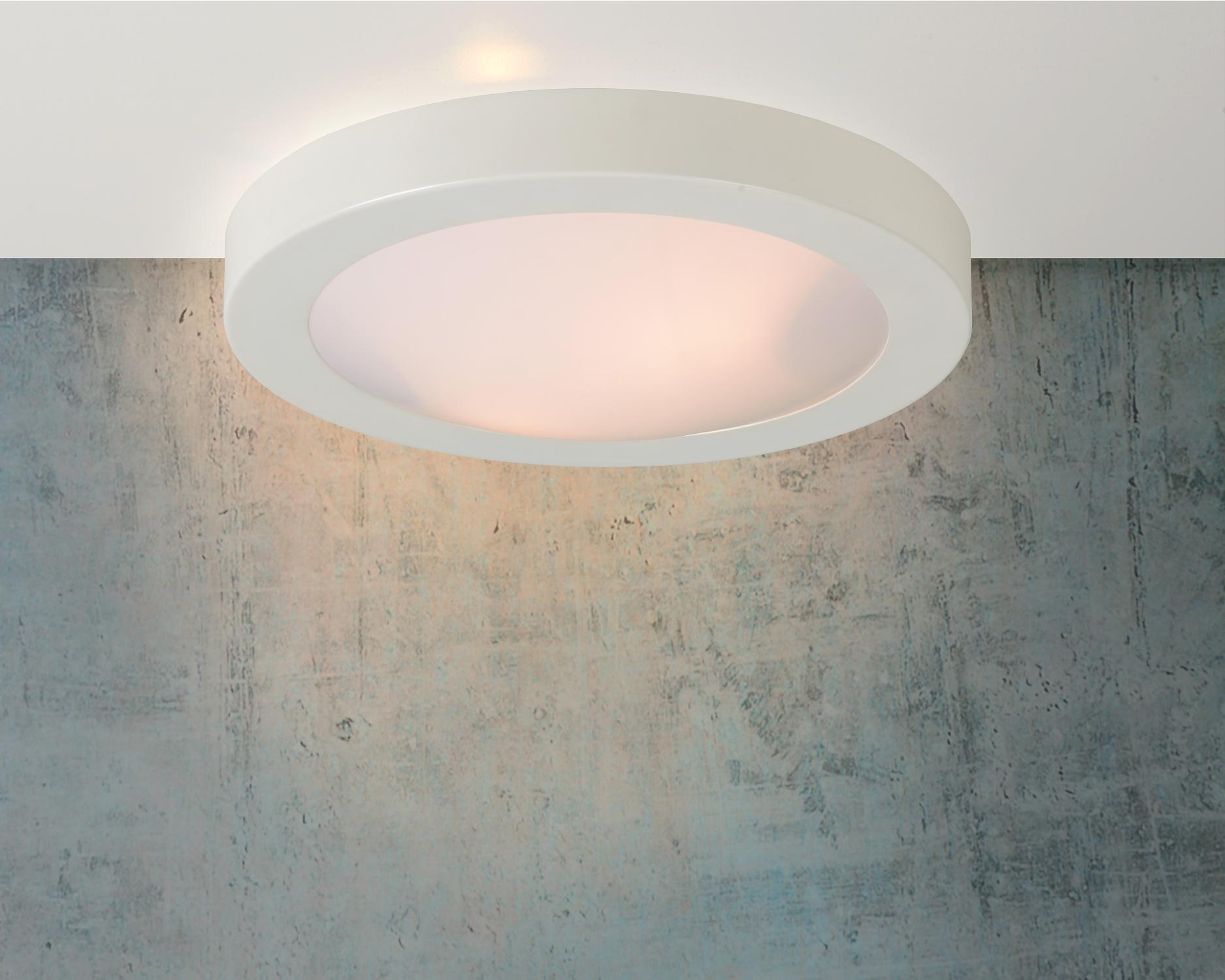 Fresh Ceiling Lights - Satin Chrome/Opal