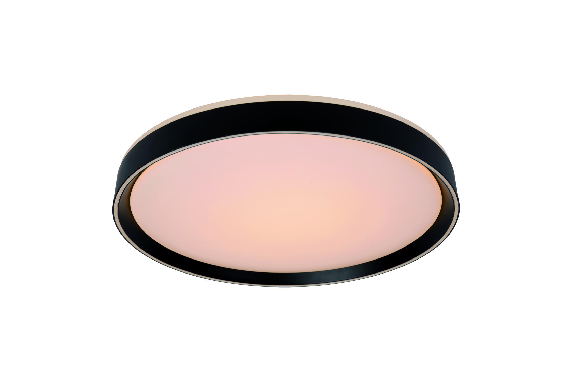 Nuria Ceiling Lights - Matt Black/Opal - 300mm Diameter