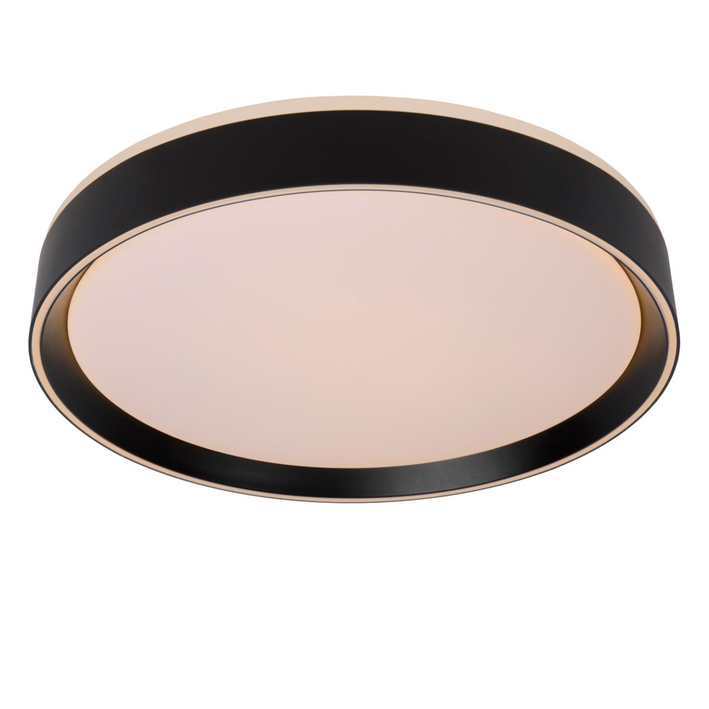 Nuria Ceiling Lights - Matt Black/Opal - 400mm Diameter