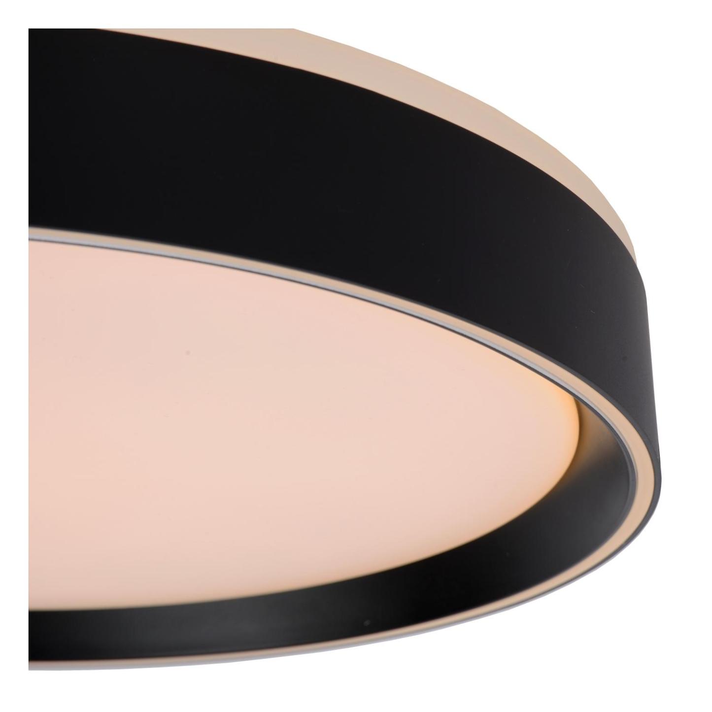 Nuria Ceiling Lights - Matt Black/Opal - 400mm Diameter