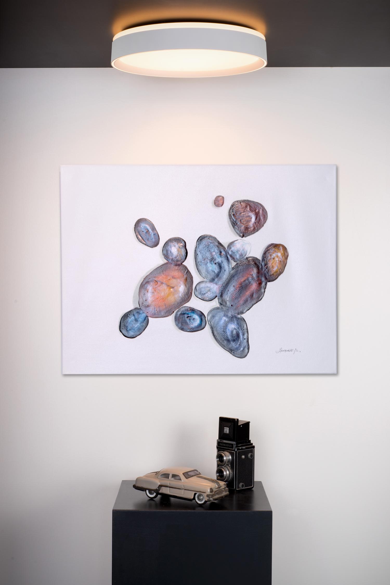 Nuria Ceiling Lights - Matt Black/Opal - 400mm Diameter