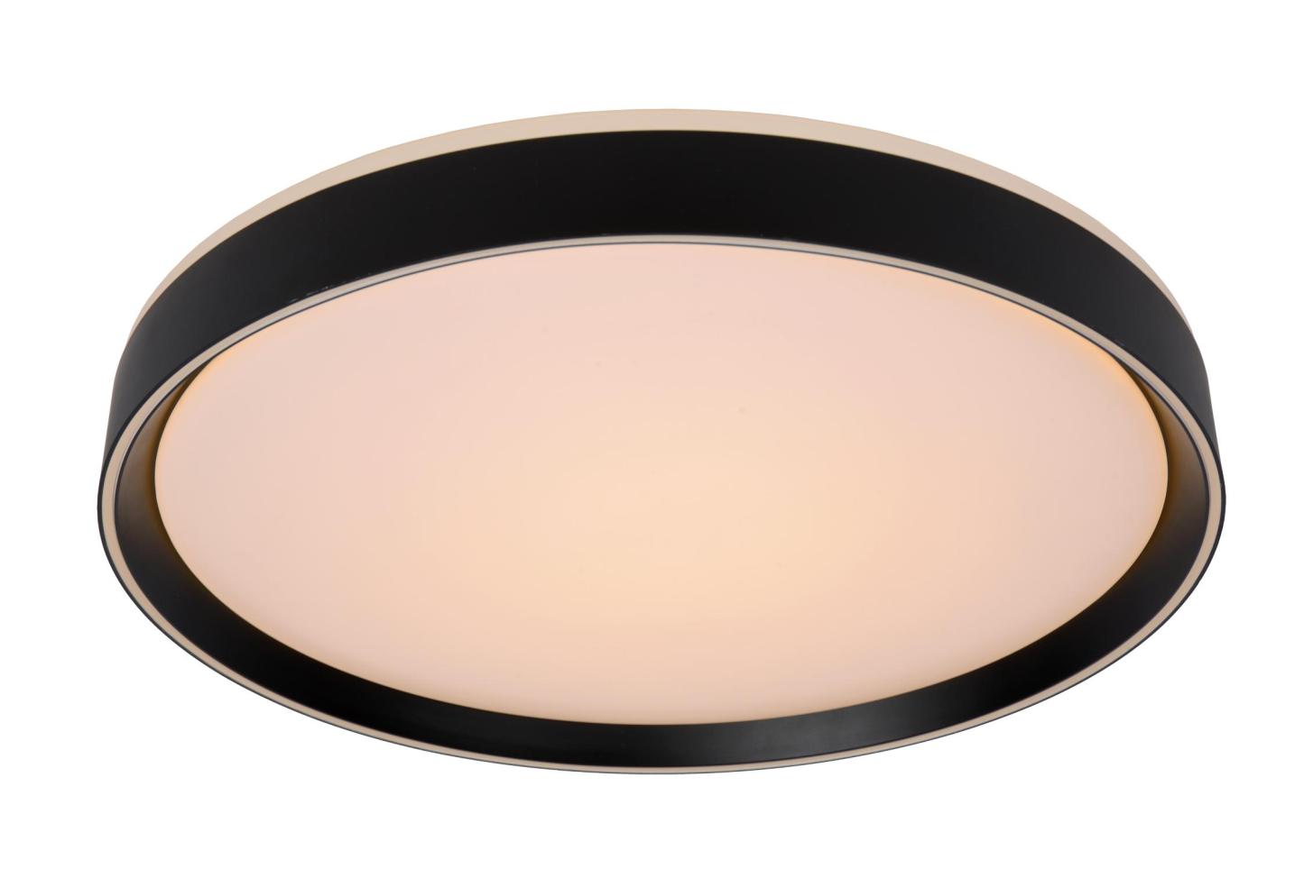 Nuria Ceiling Lights - Matt Black/Opal - 500mm Diameter