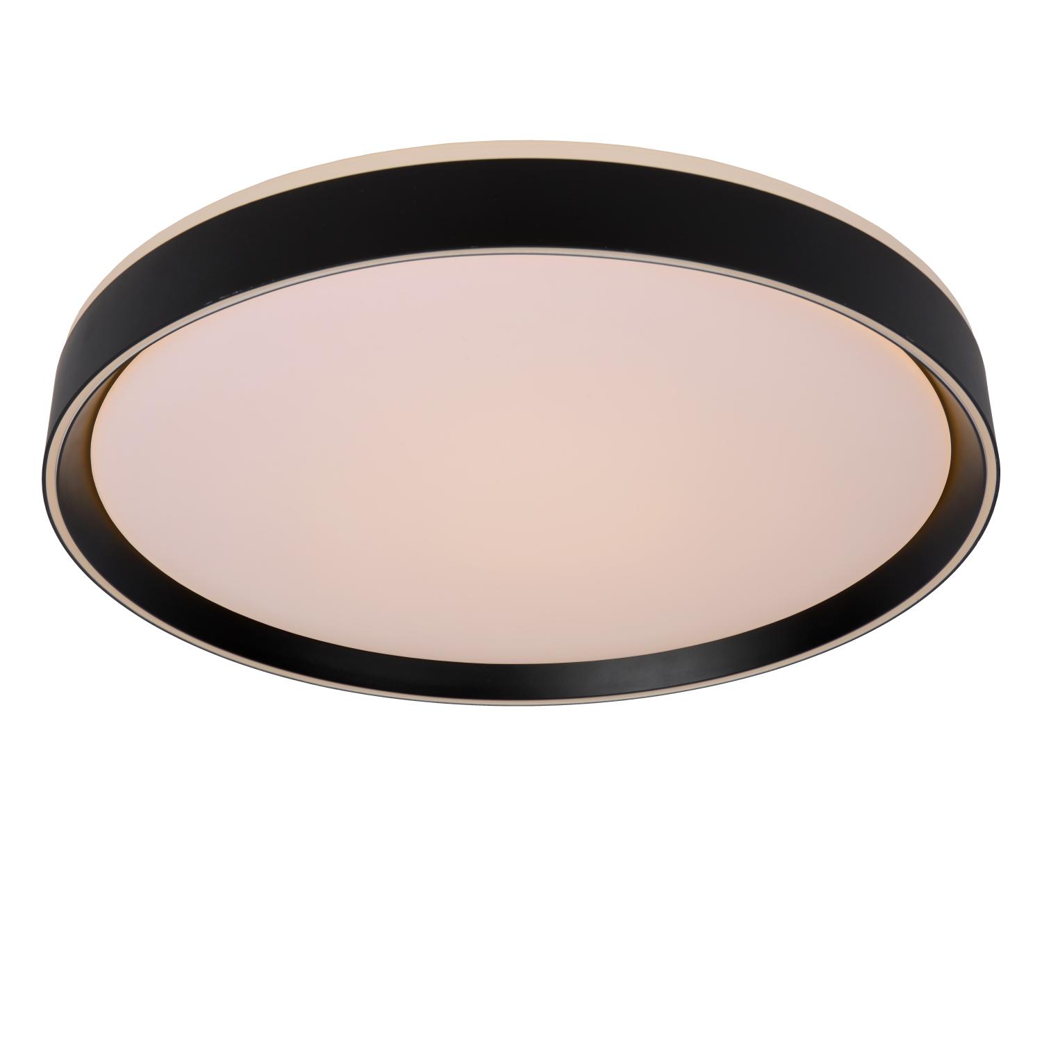 Nuria Ceiling Lights - Matt Black/Opal - 500mm Diameter