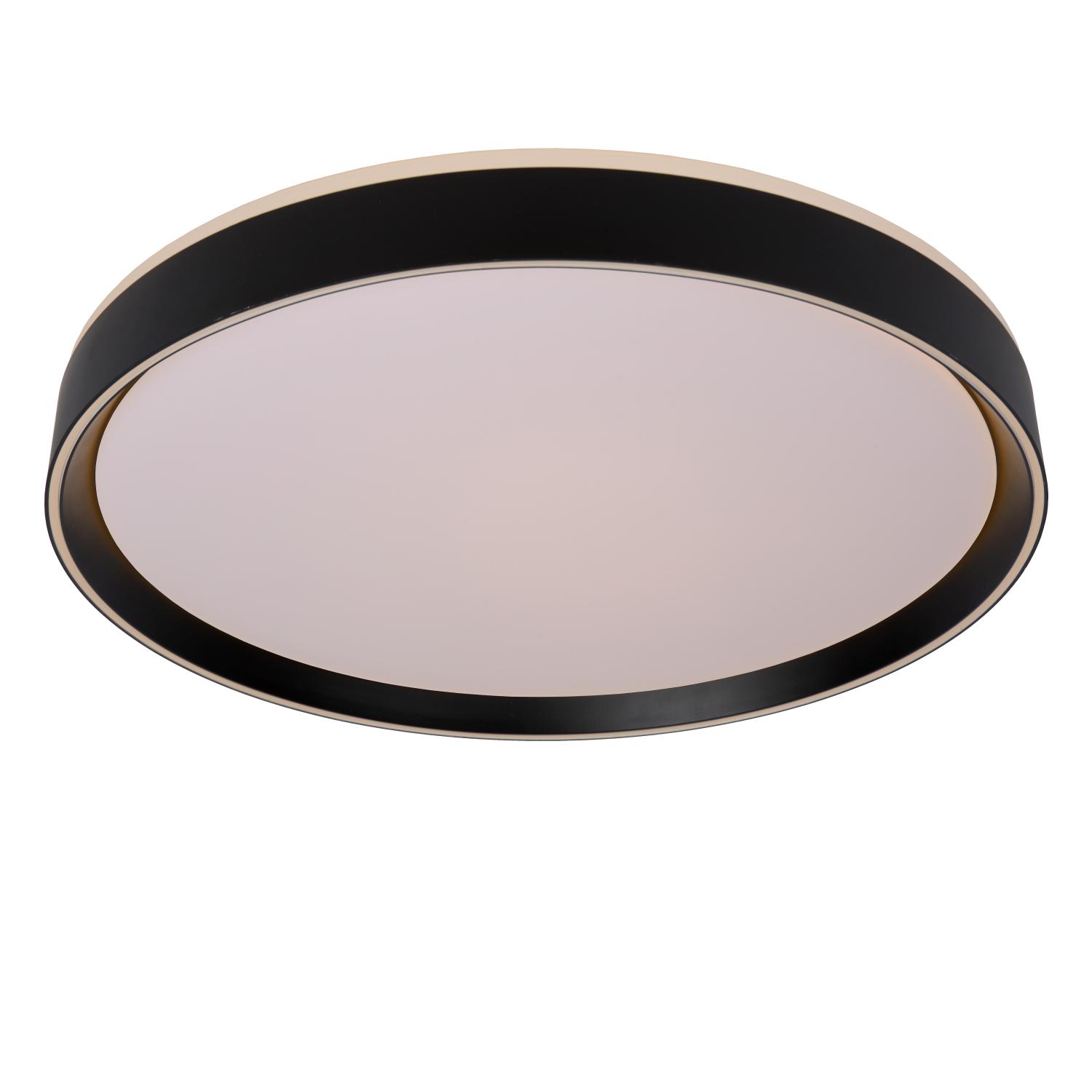 Nuria Ceiling Lights - Matt Black/Opal - 500mm Diameter