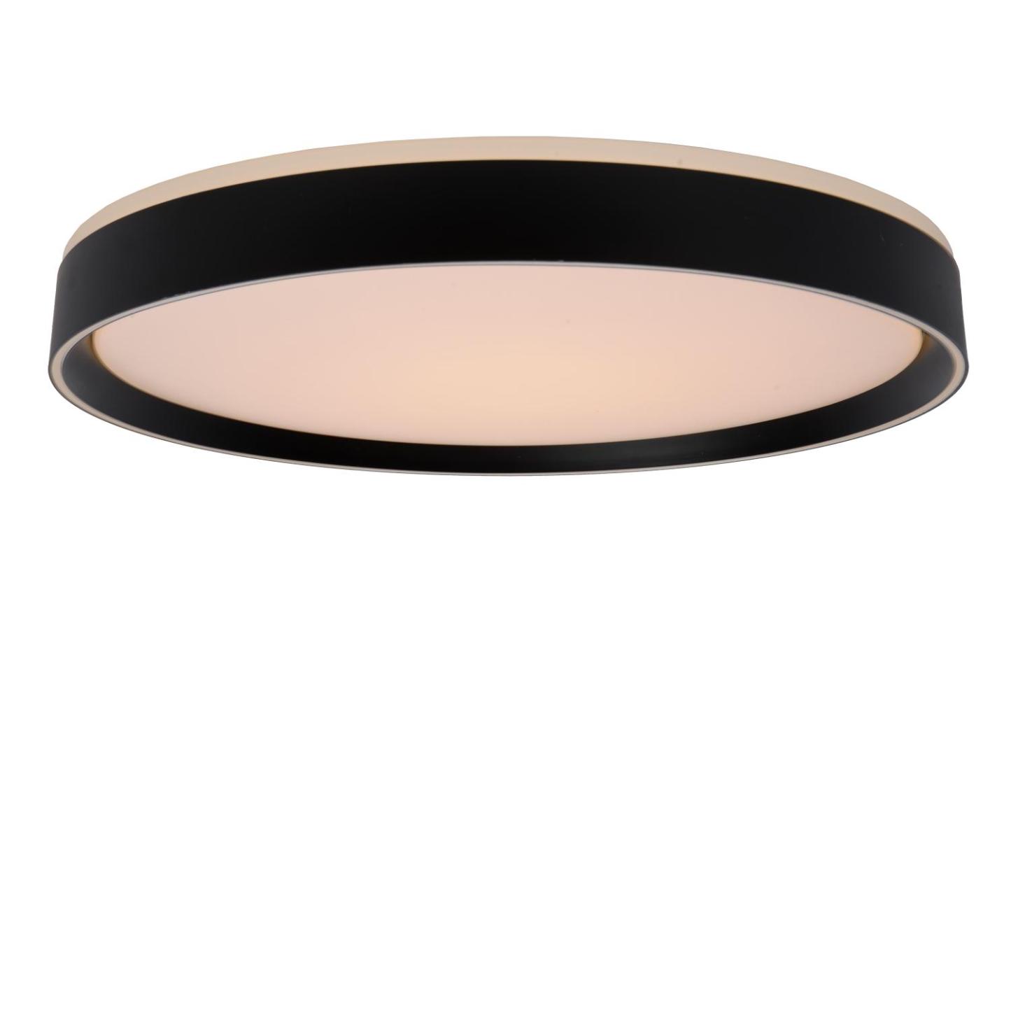 Nuria Ceiling Lights - Matt Black/Opal - 500mm Diameter