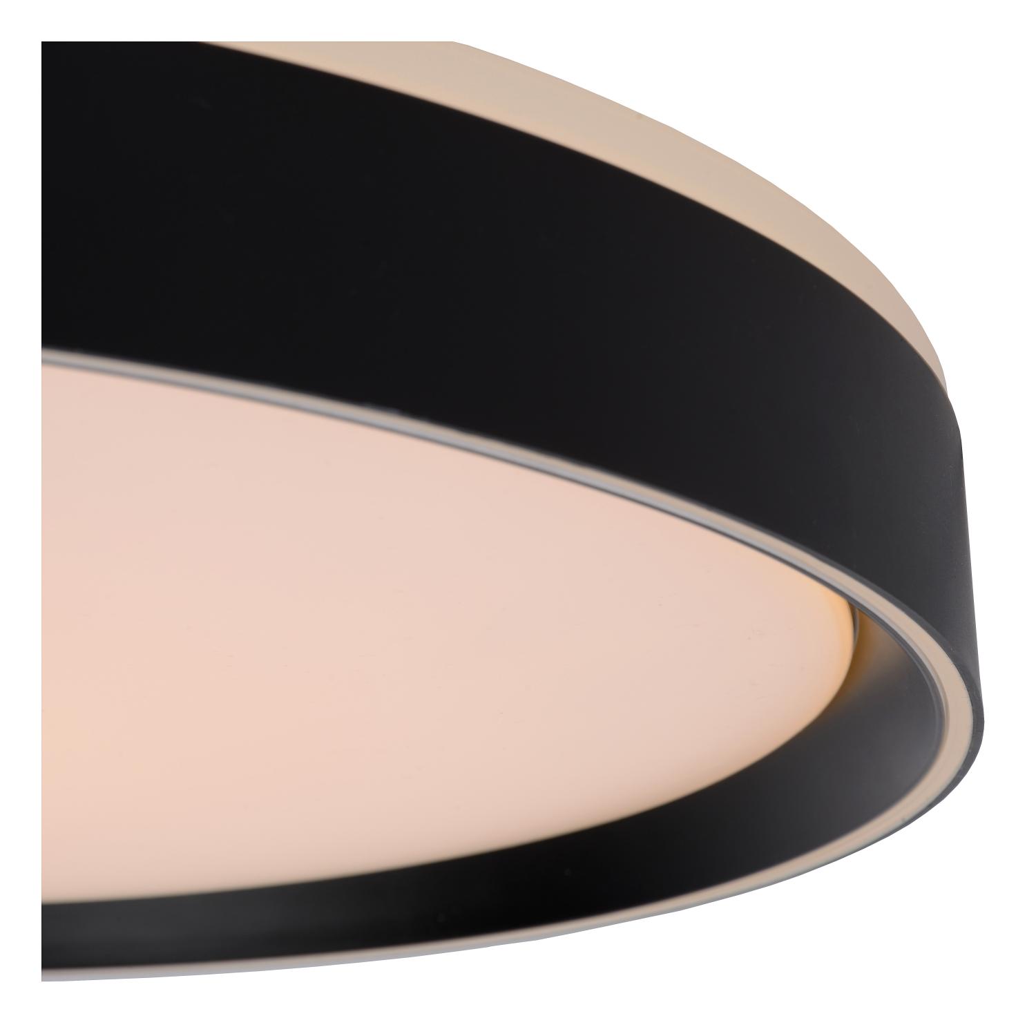 Nuria Ceiling Lights - Matt Black/Opal - 500mm Diameter