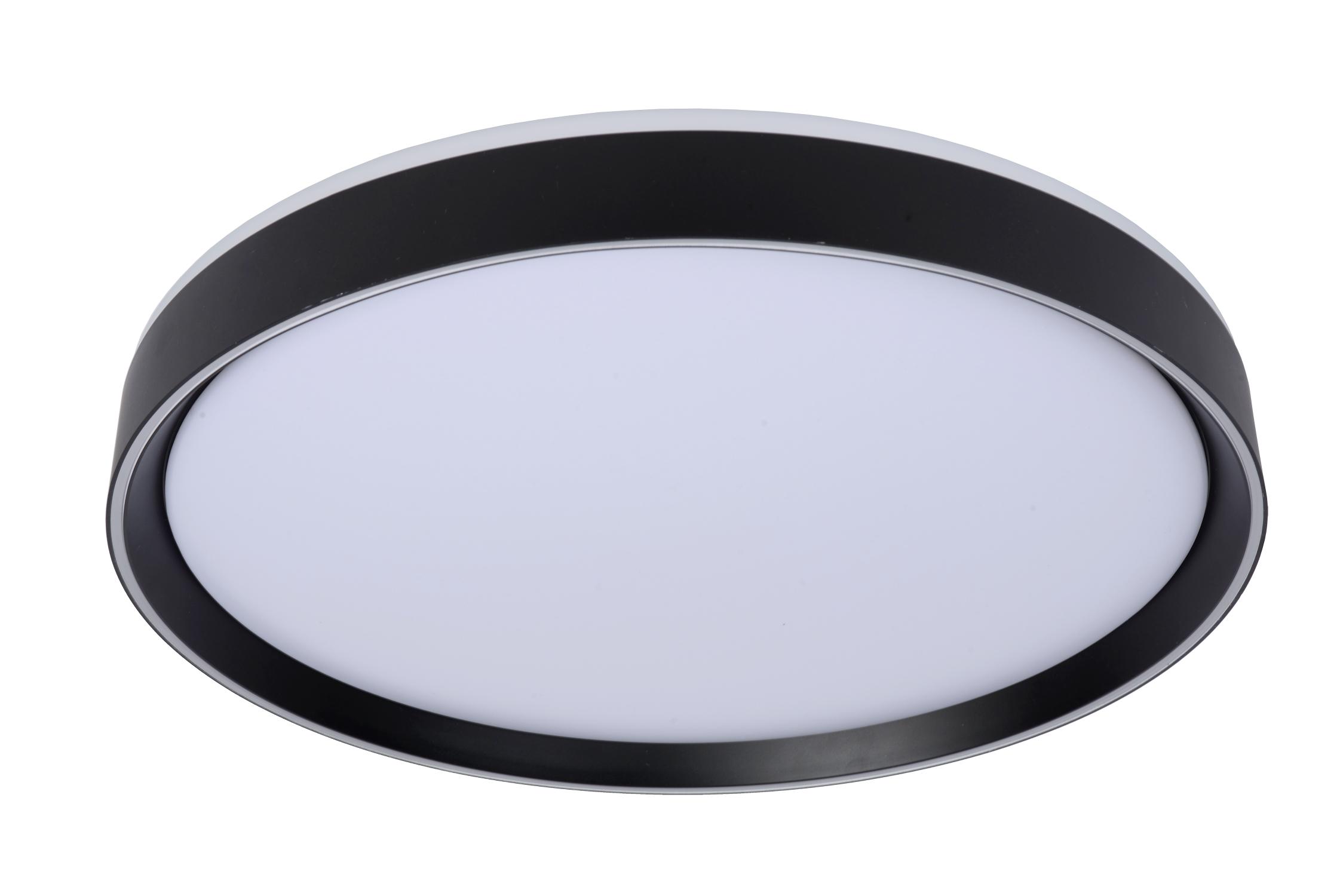 Nuria Ceiling Lights - Matt Black/Opal - 500mm Diameter