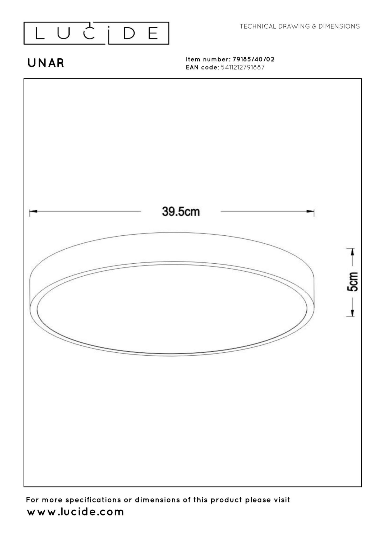 Unar Ceiling Lights - Matt Gold/Opal - 395mm Diameter