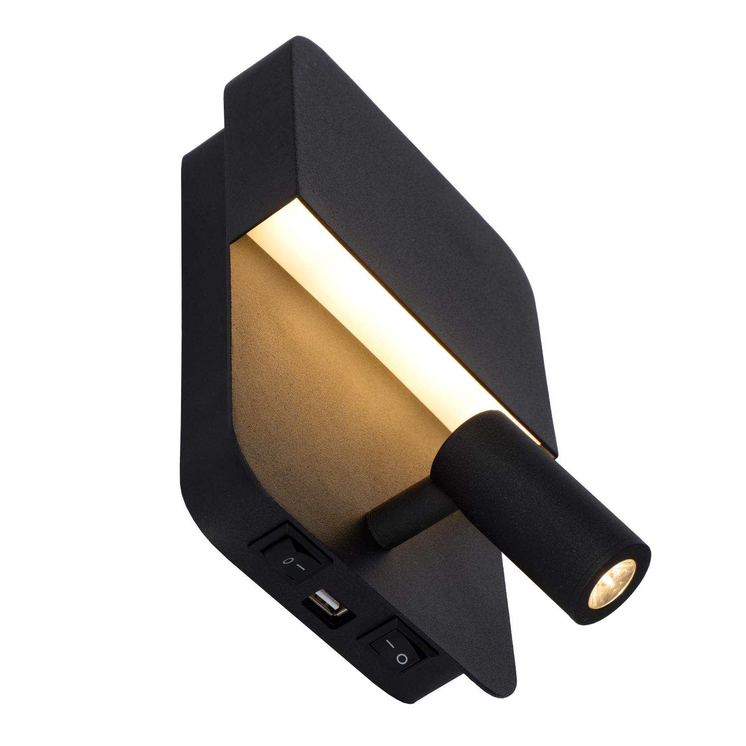 Boxer Wall Lights - Matt Black/Clear Glass