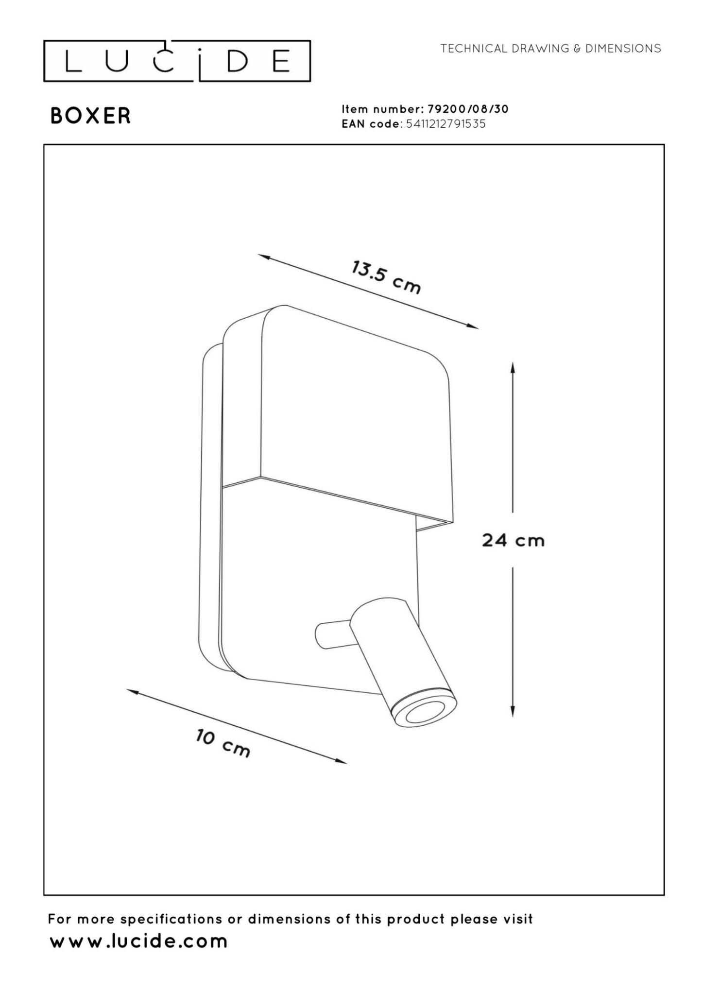 Boxer Wall Lights - Matt Black/Clear Glass