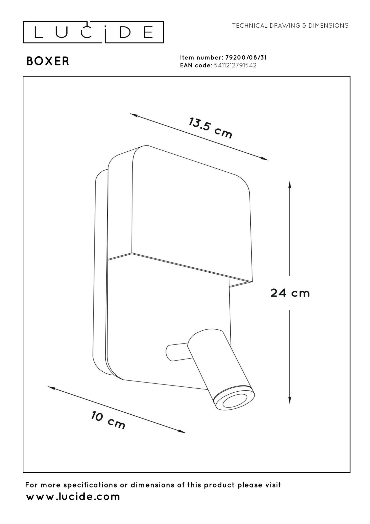 Boxer Wall Lights - Matt Black/Clear Glass
