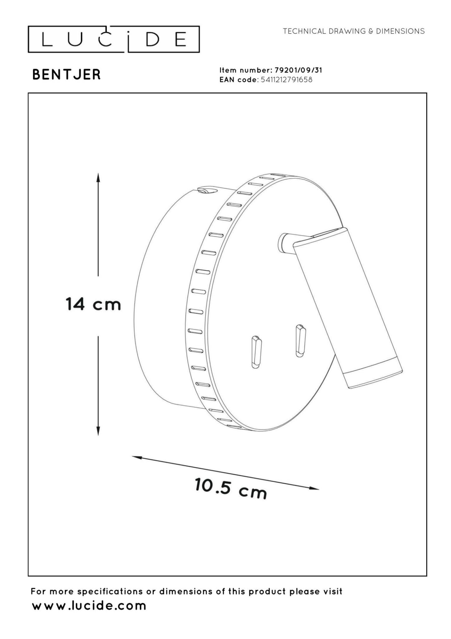 Bentjer Wall Lights - Matt Black/Clear Glass