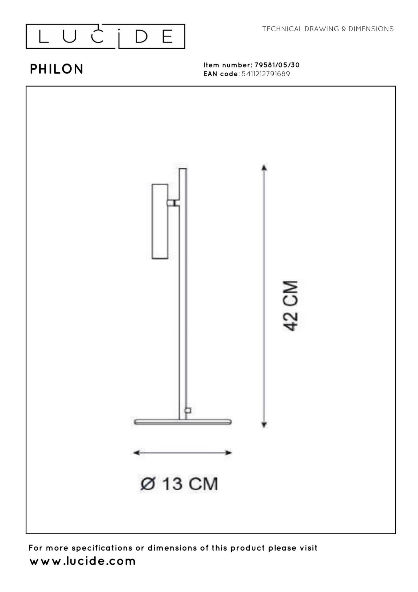 Philon Table Lamp - Matt Black