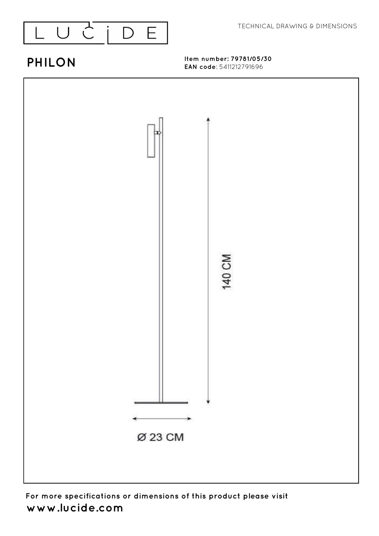 Philon Floor Lamp - Matt Black