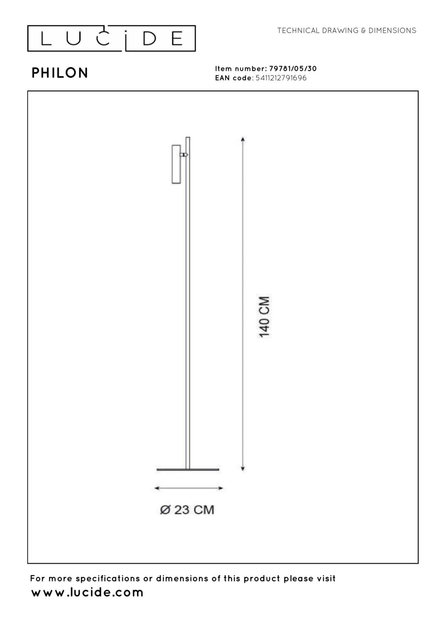 Philon Floor Lamp - Matt Black