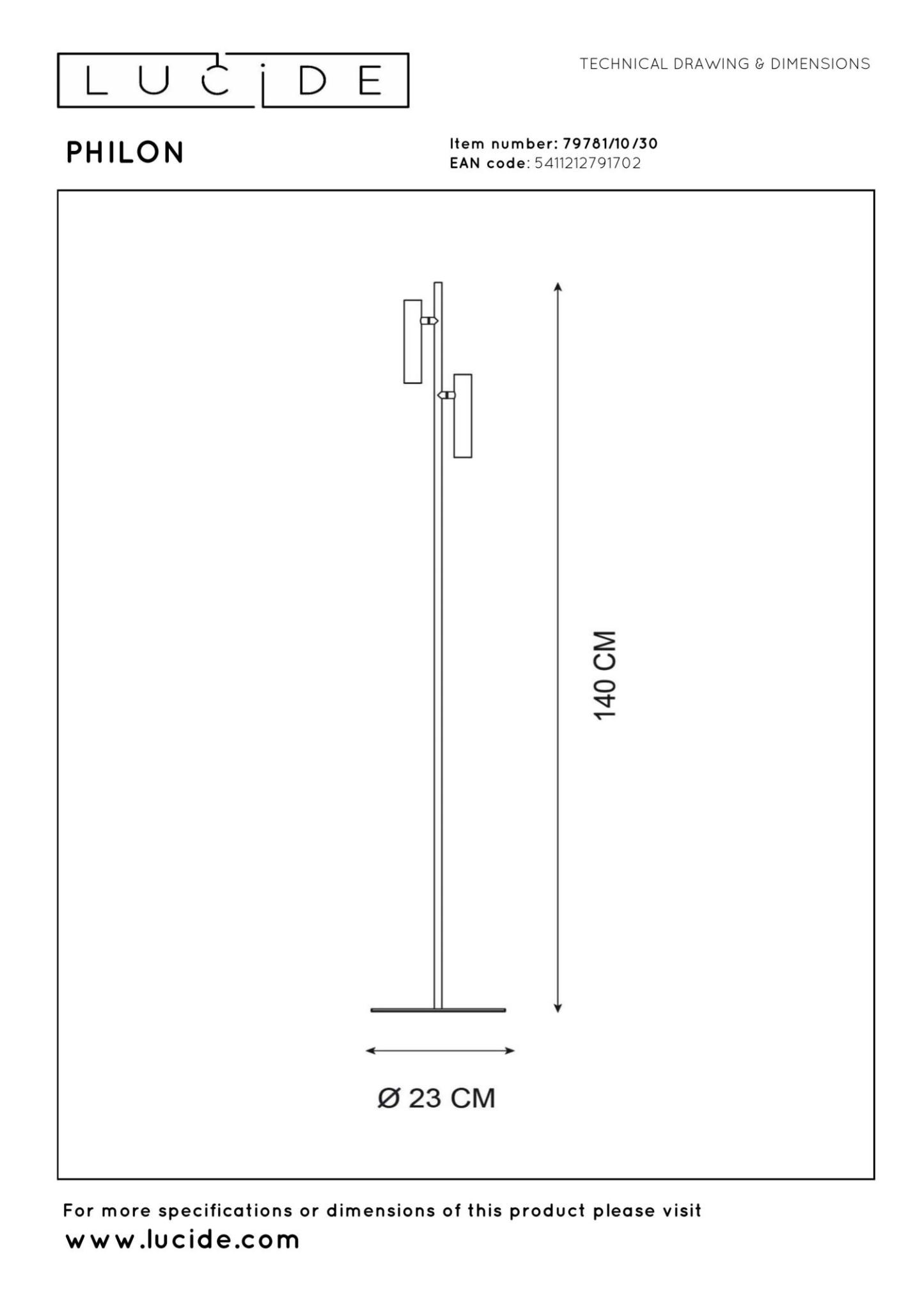 Philon Floor Lamp - Matt Black