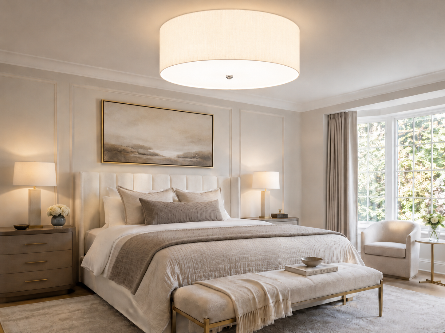 Fletcher Flush Flush Ceiling Light - 26 inch