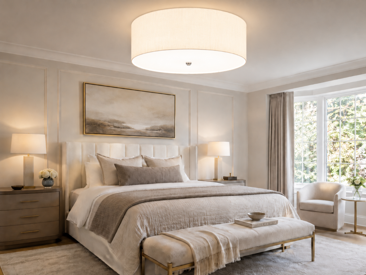 Fletcher Flush Flush Ceiling Light - 26 inch