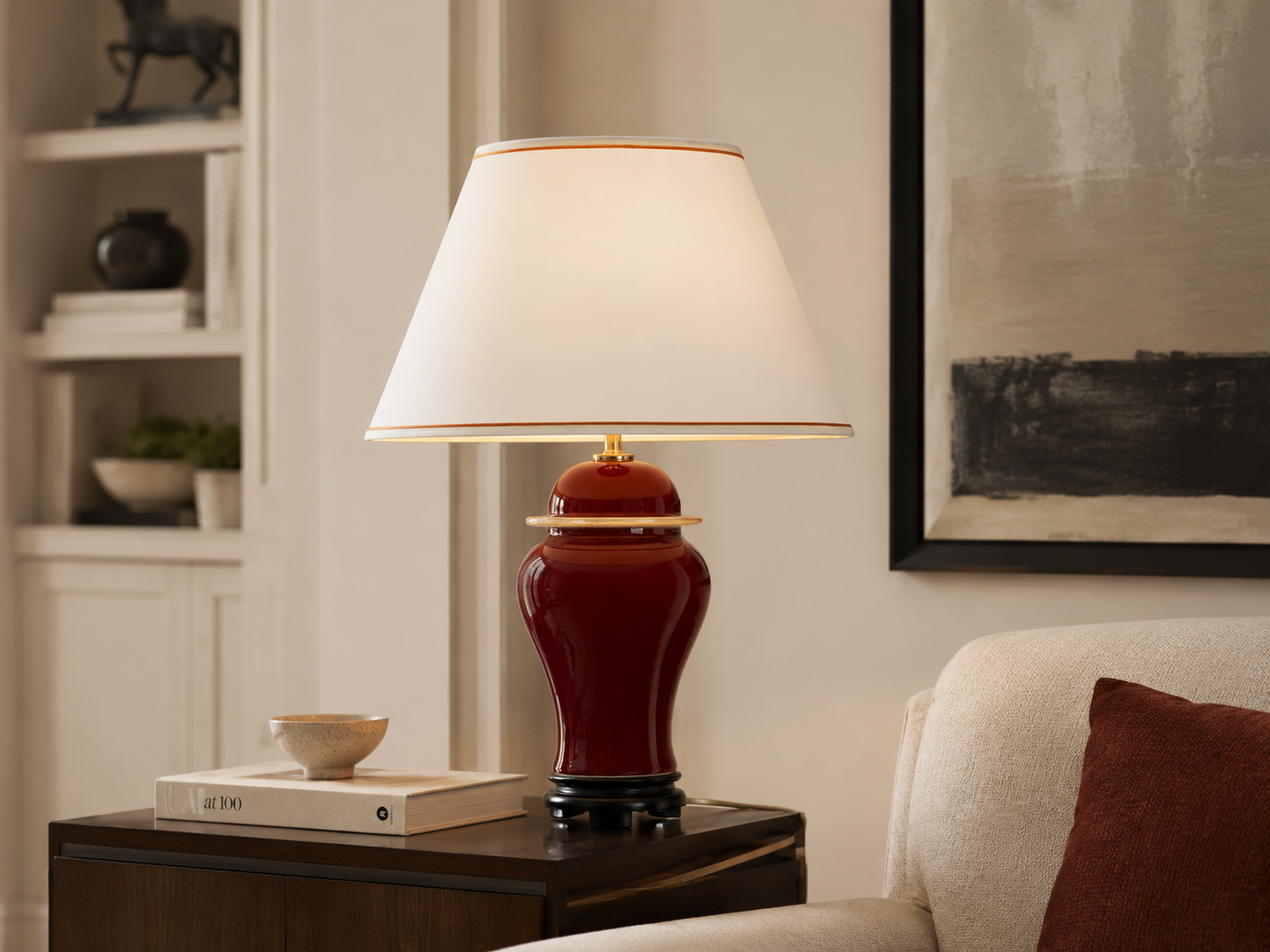 Oxblood Table Lamp