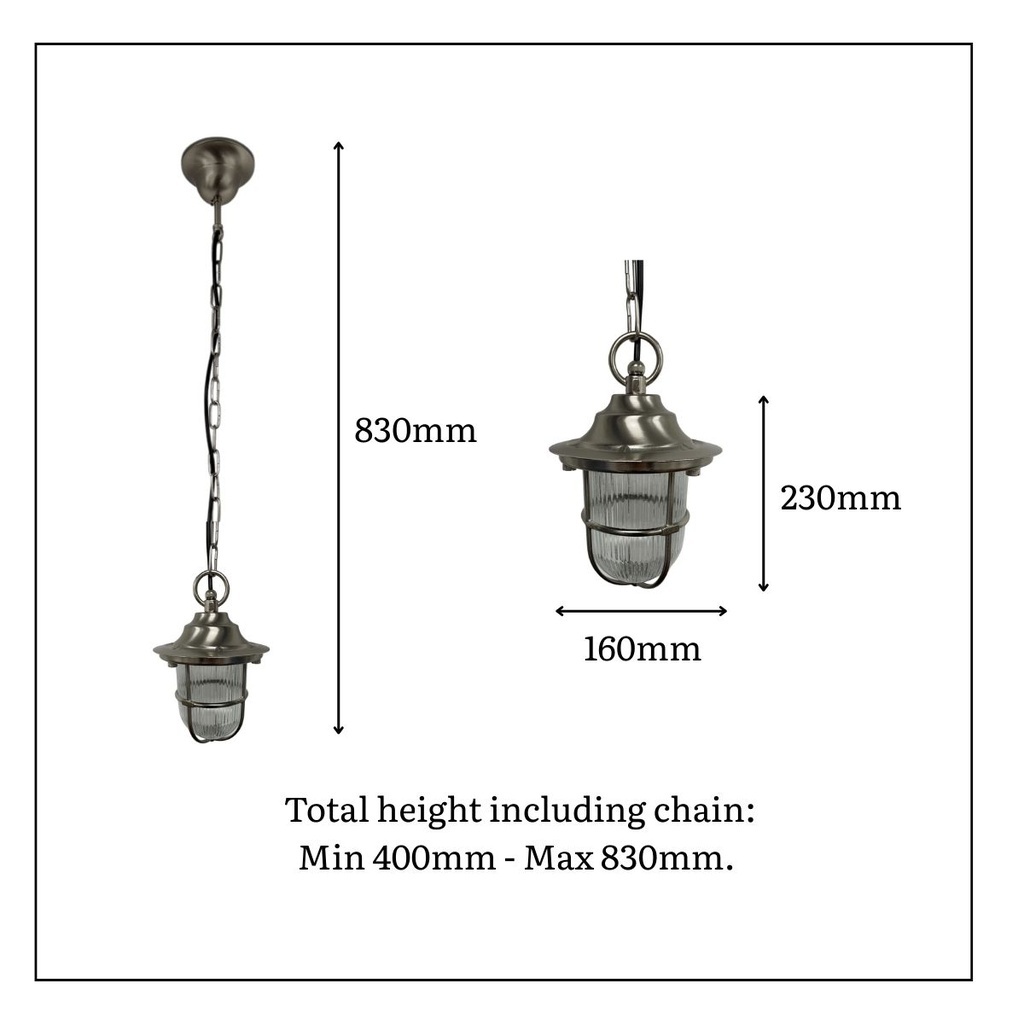 Lorient Outdoor Pendant Light - 160mm Diameter