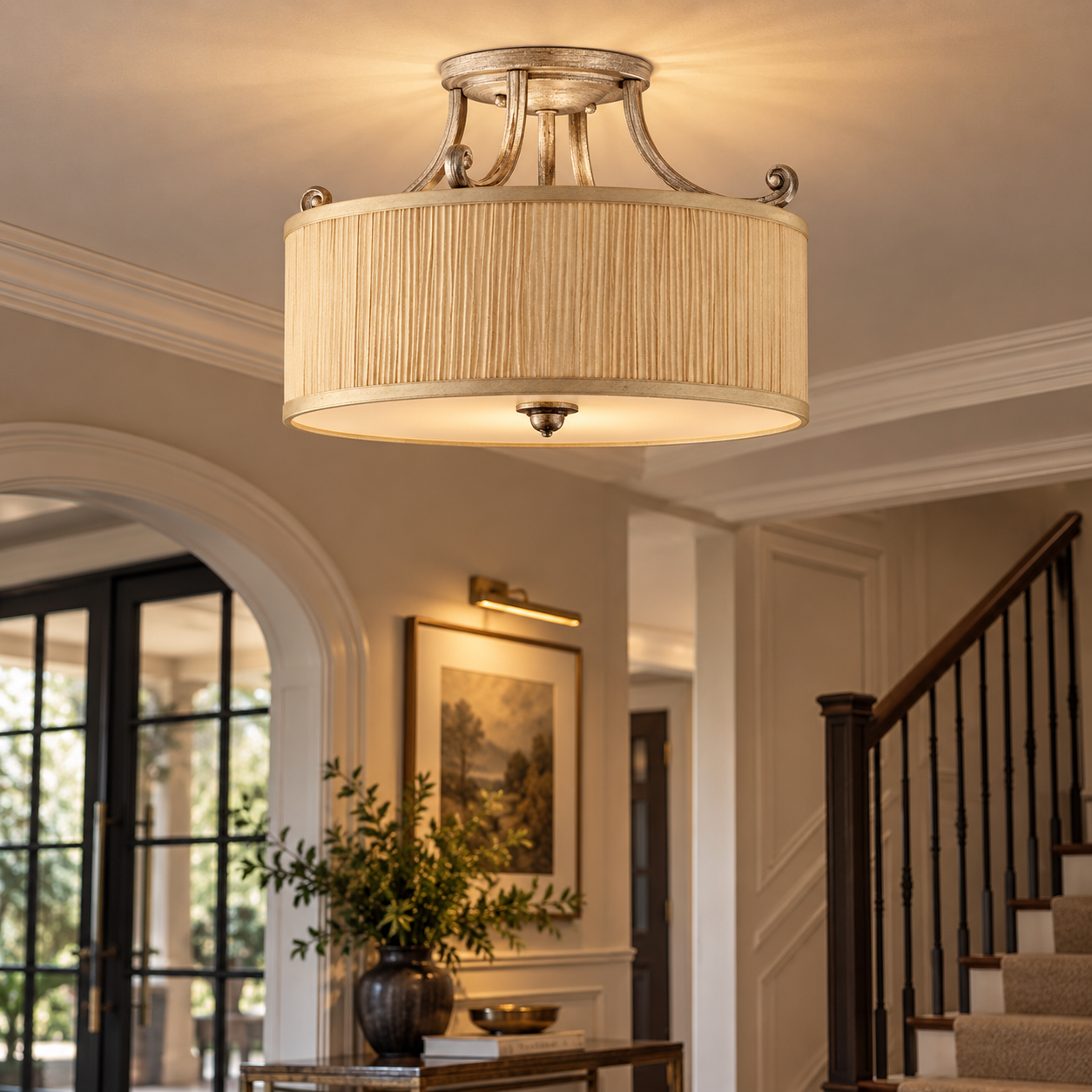 Abbey Flush Ceiling Light