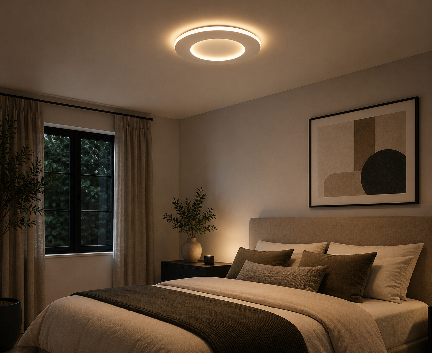 Axelle Flush Ceiling Light - Circular